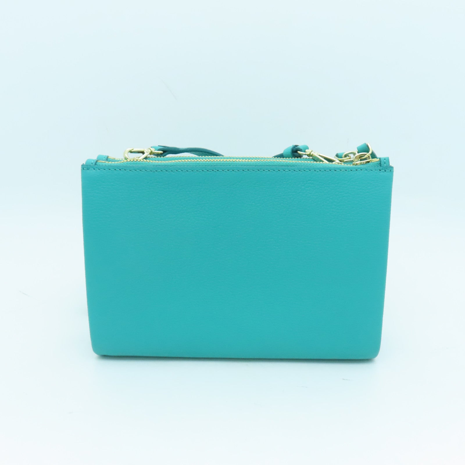 MCM 牛皮皮革Shoulder Bag金扣肩背袋綠色