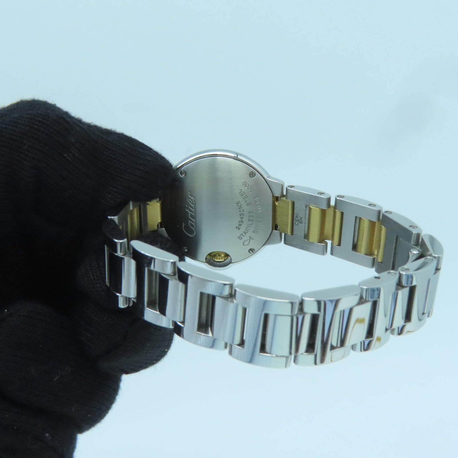 CARTIER Ballon Bleu 28mm 18K Yellow Gold/Stainless Steel Watch White