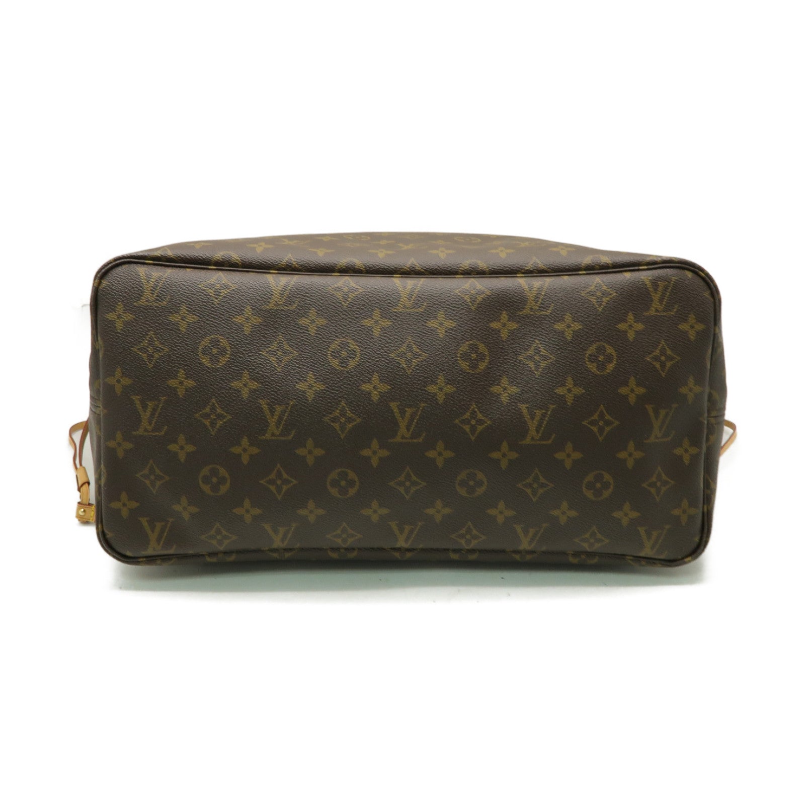 LOUIS VUITTON Monogram Neverfull GM金扣手挽袋啡色