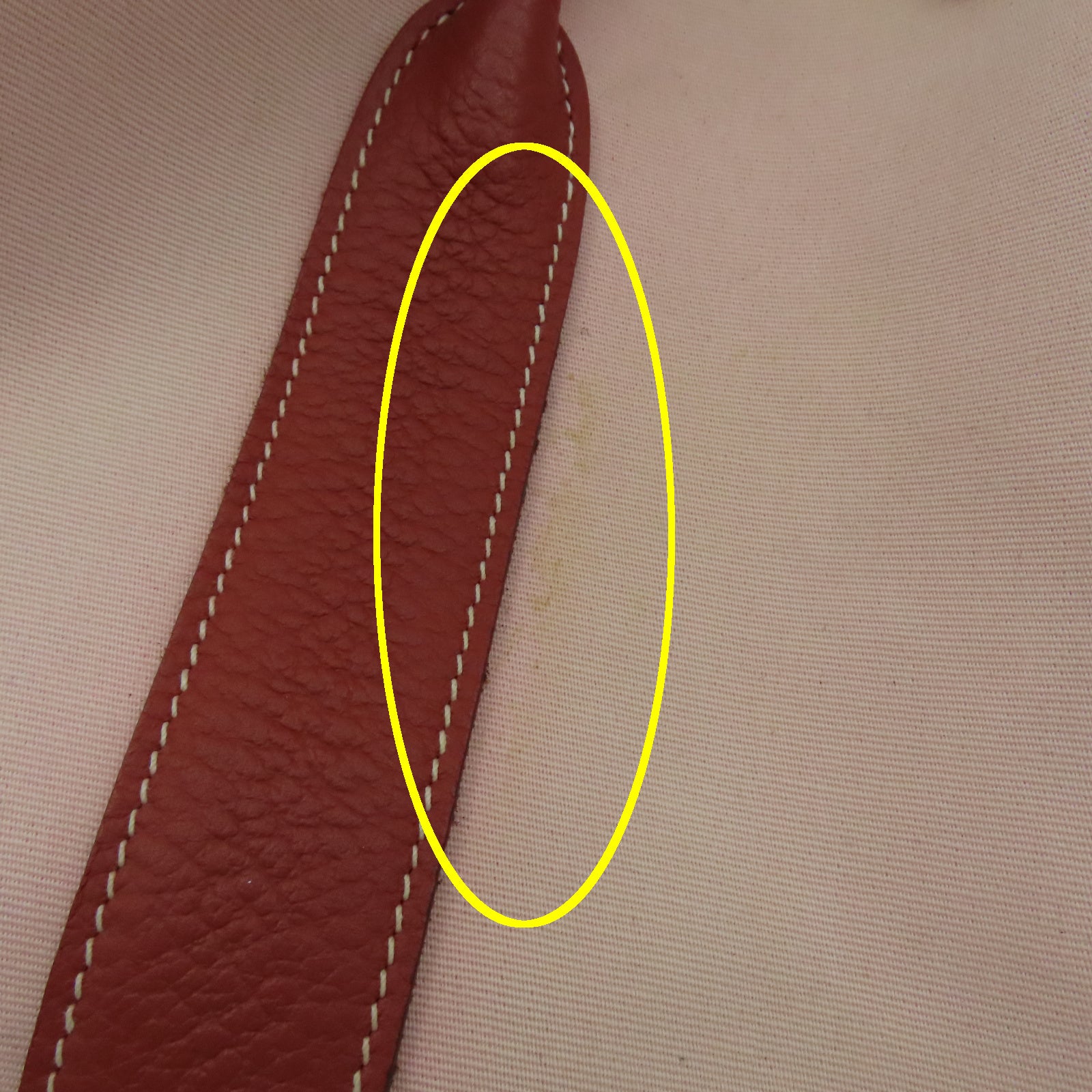 HERMES 帆布GardenParty PM銀扣手挽袋磚塊紅色