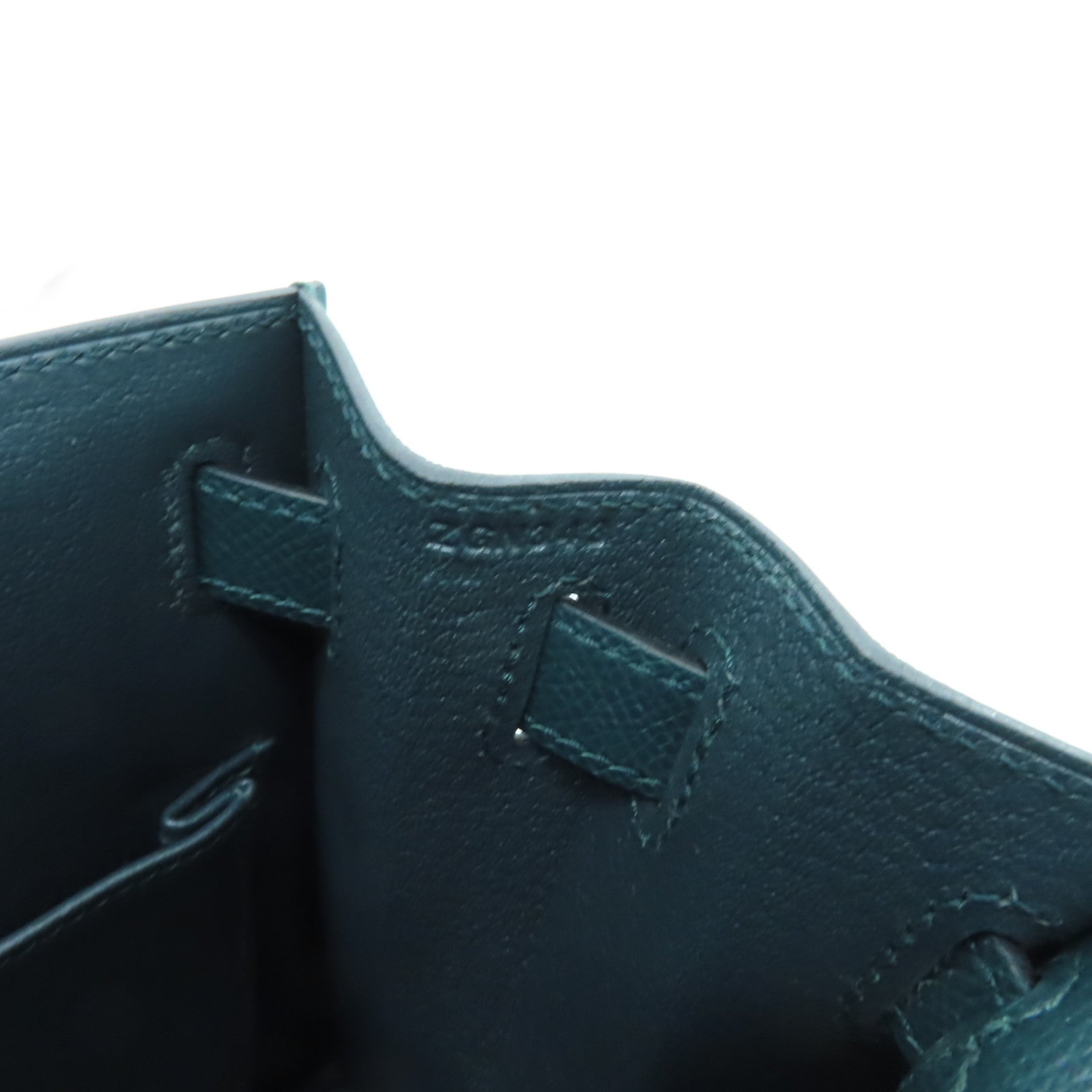 HERMES 【激減優惠】Epsom皮革Kelly 28金扣手挽袋Vert Cypres綠色