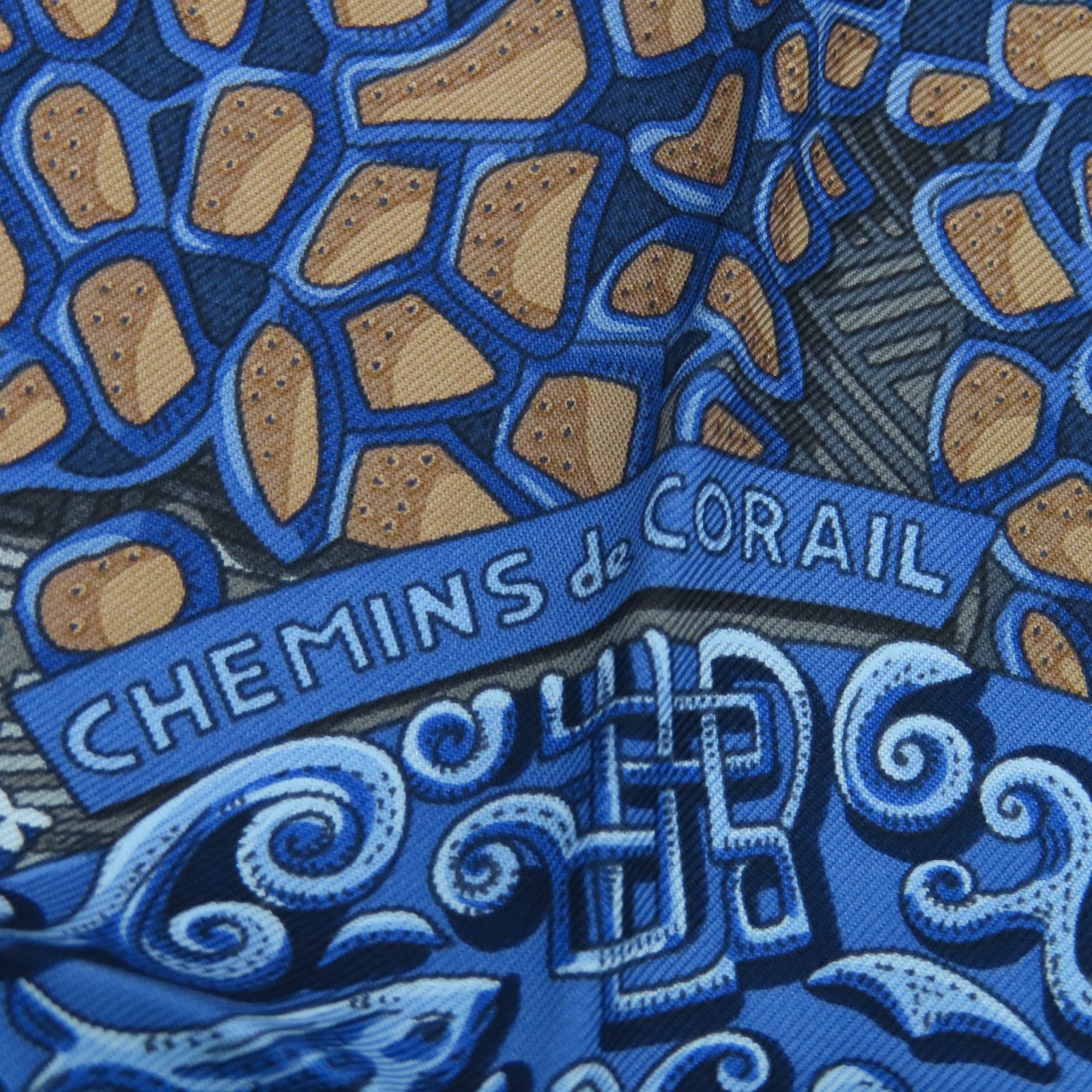 HERMES 丝质Scarf 90x90丝巾灰色彩色