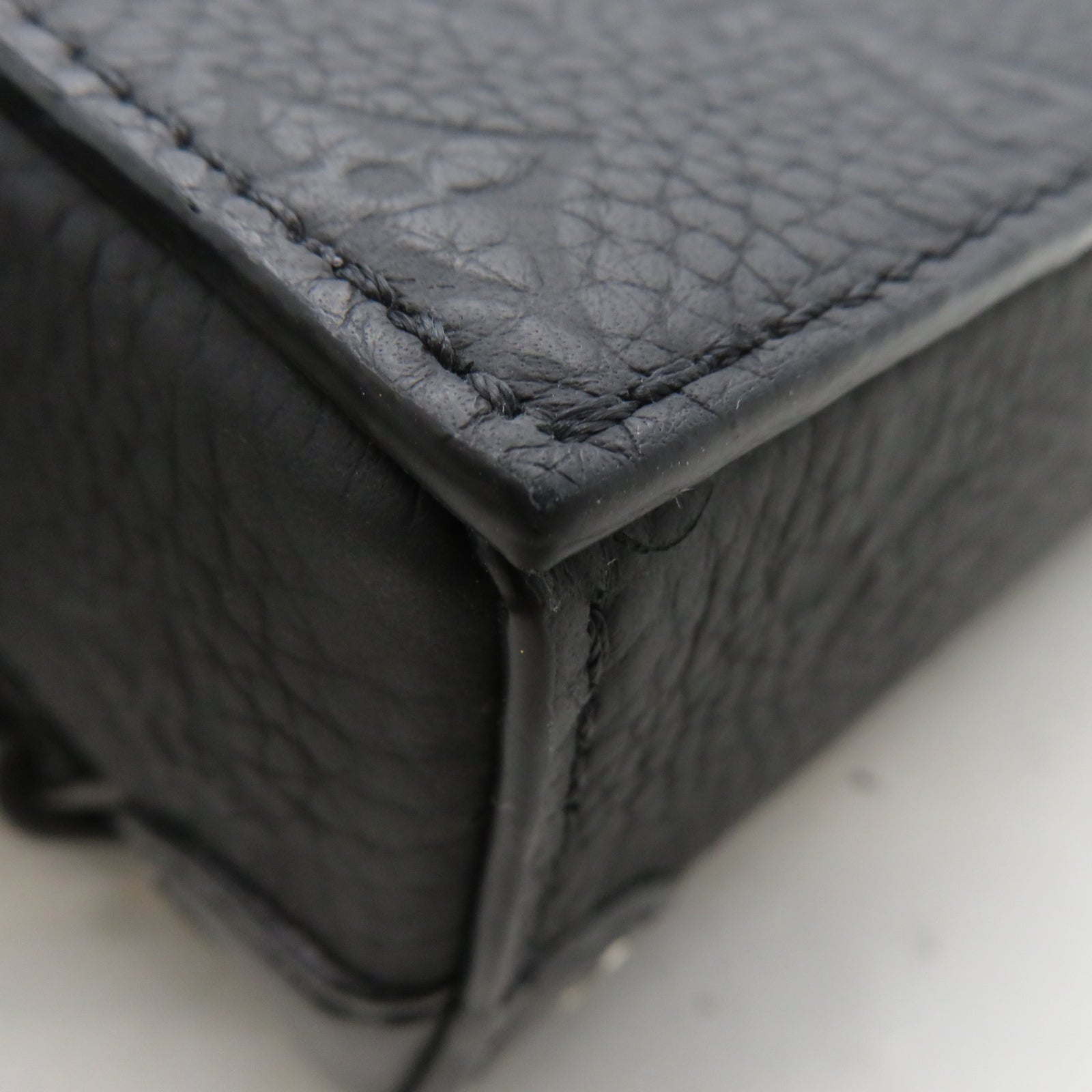 LOUIS VUITTON Monogram Steamer Wearable Wallet黑扣肩背袋黑色