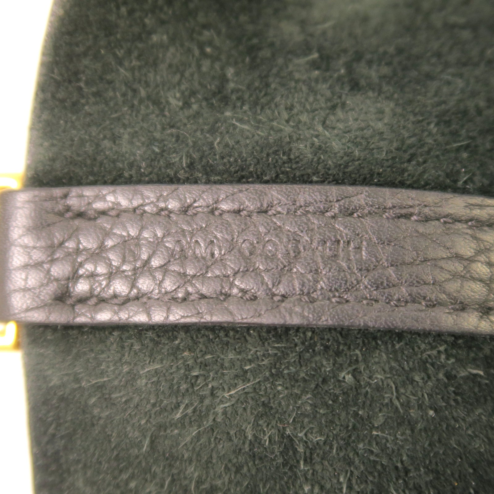 HERMES Clemence皮革Picotin MM金扣手挽袋黑色