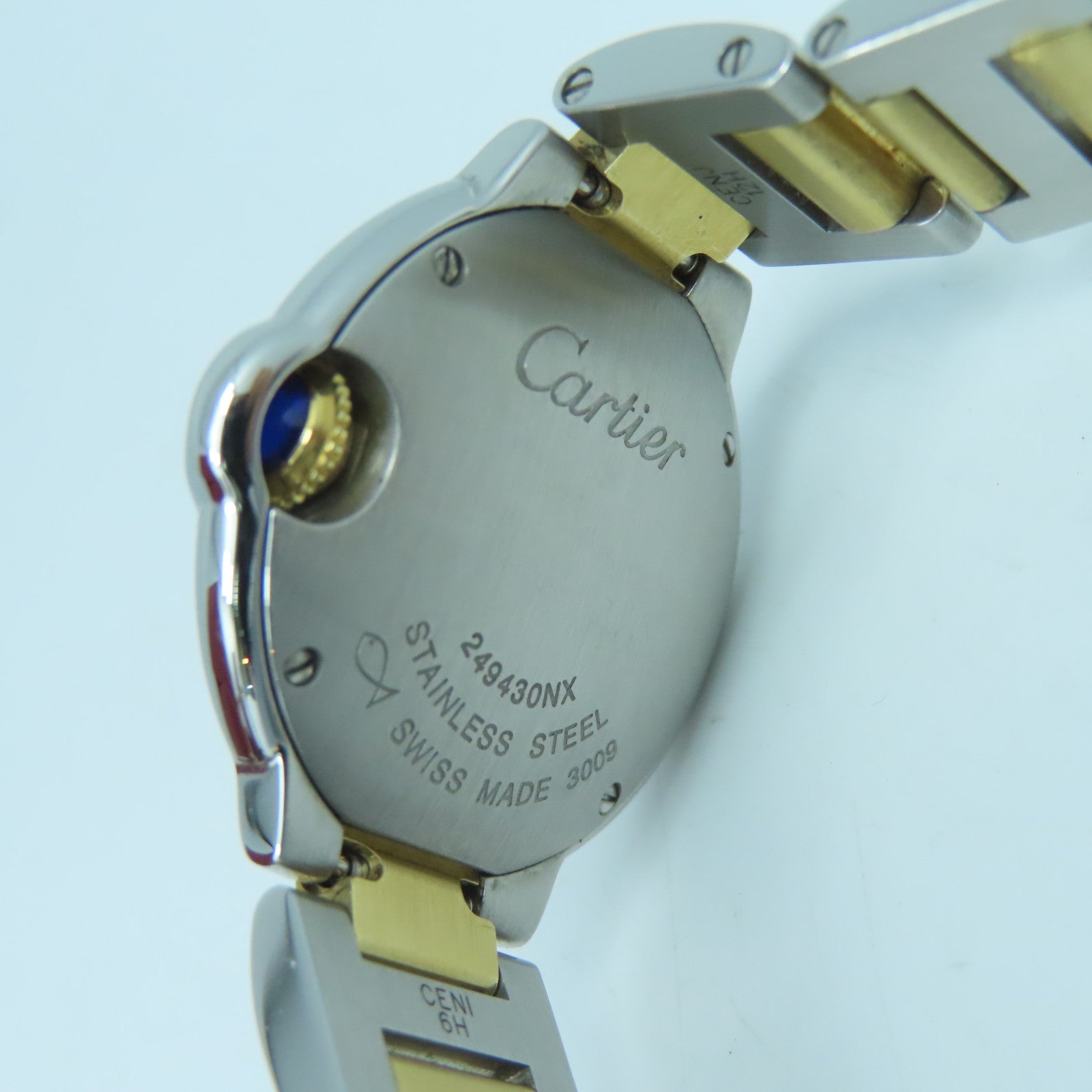 CARTIER Ballon Bleu 28mm 18K Yellow Gold/Stainless Steel Watch White