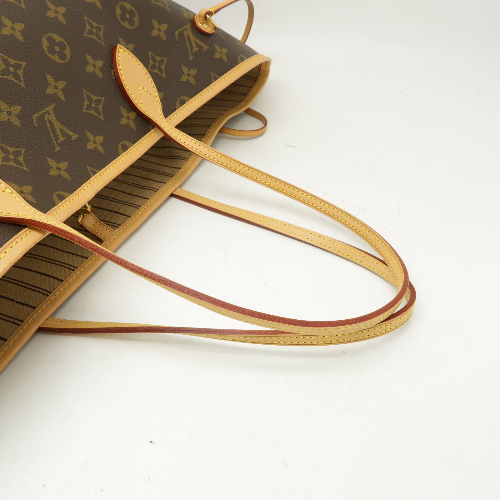 LOUIS VUITTON Monogram Neverfull GM金扣手挽袋啡色