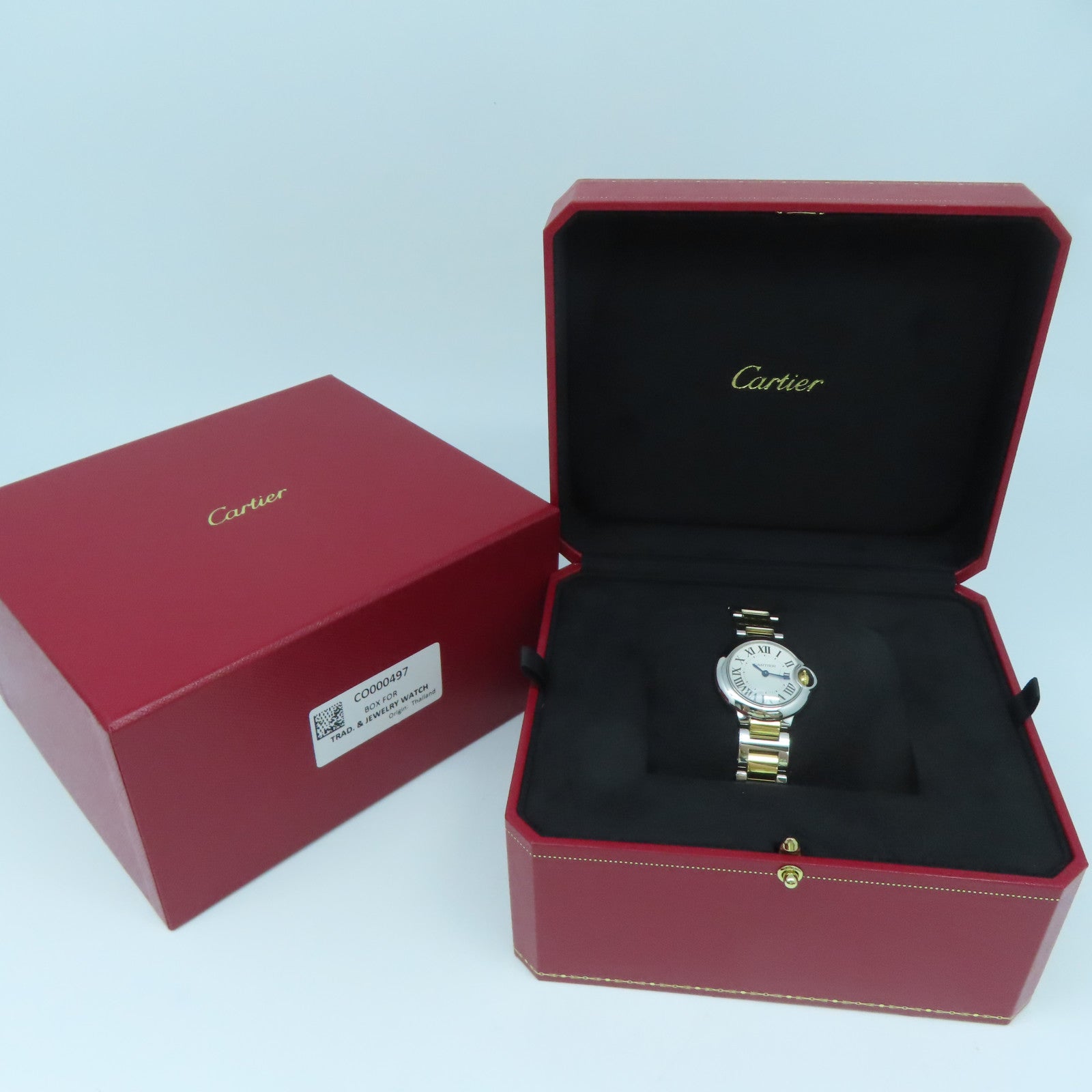 CARTIER Ballon Bleu 28mm 18K Yellow Gold/Stainless Steel Watch White