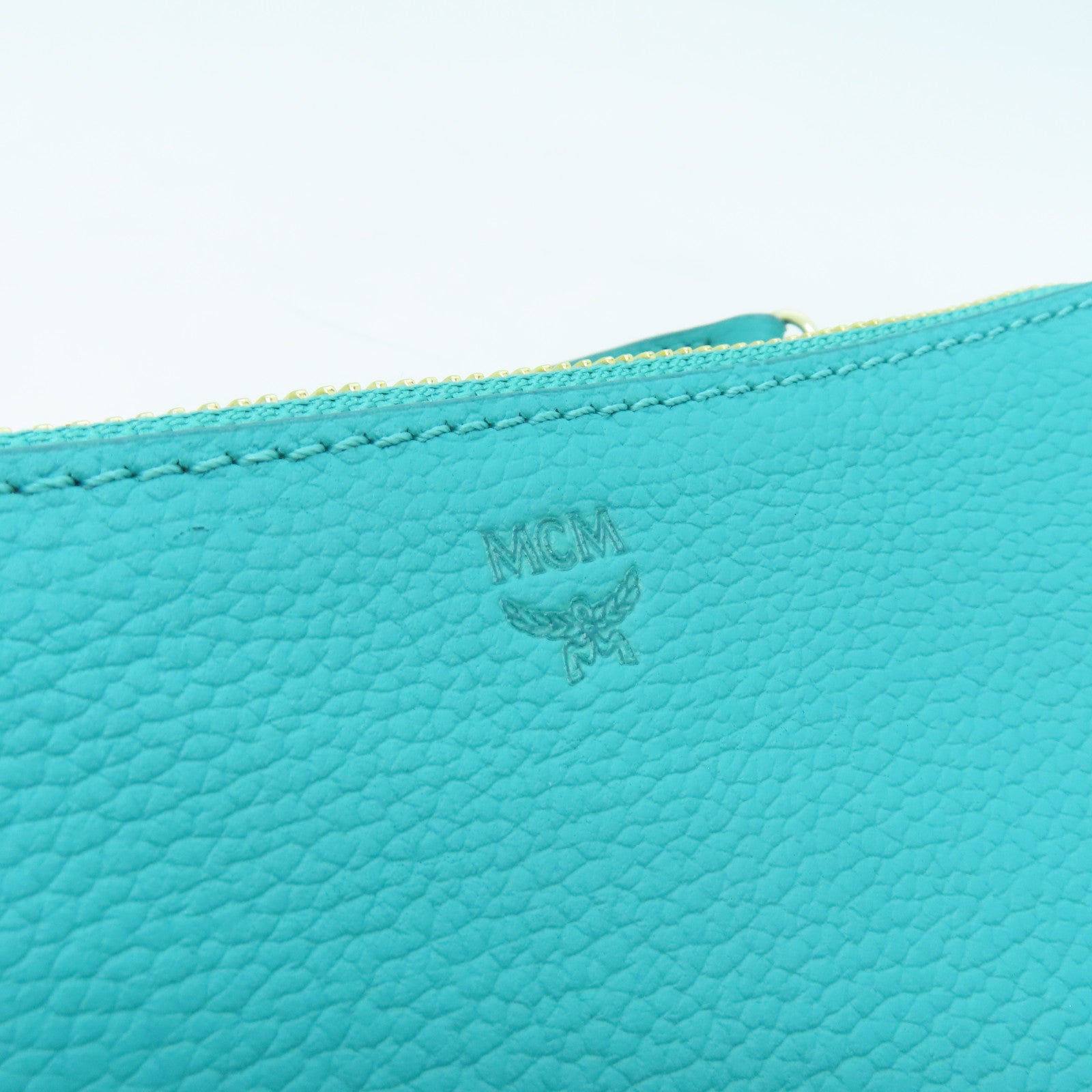 MCM 牛皮皮革Shoulder Bag金扣肩背袋綠色