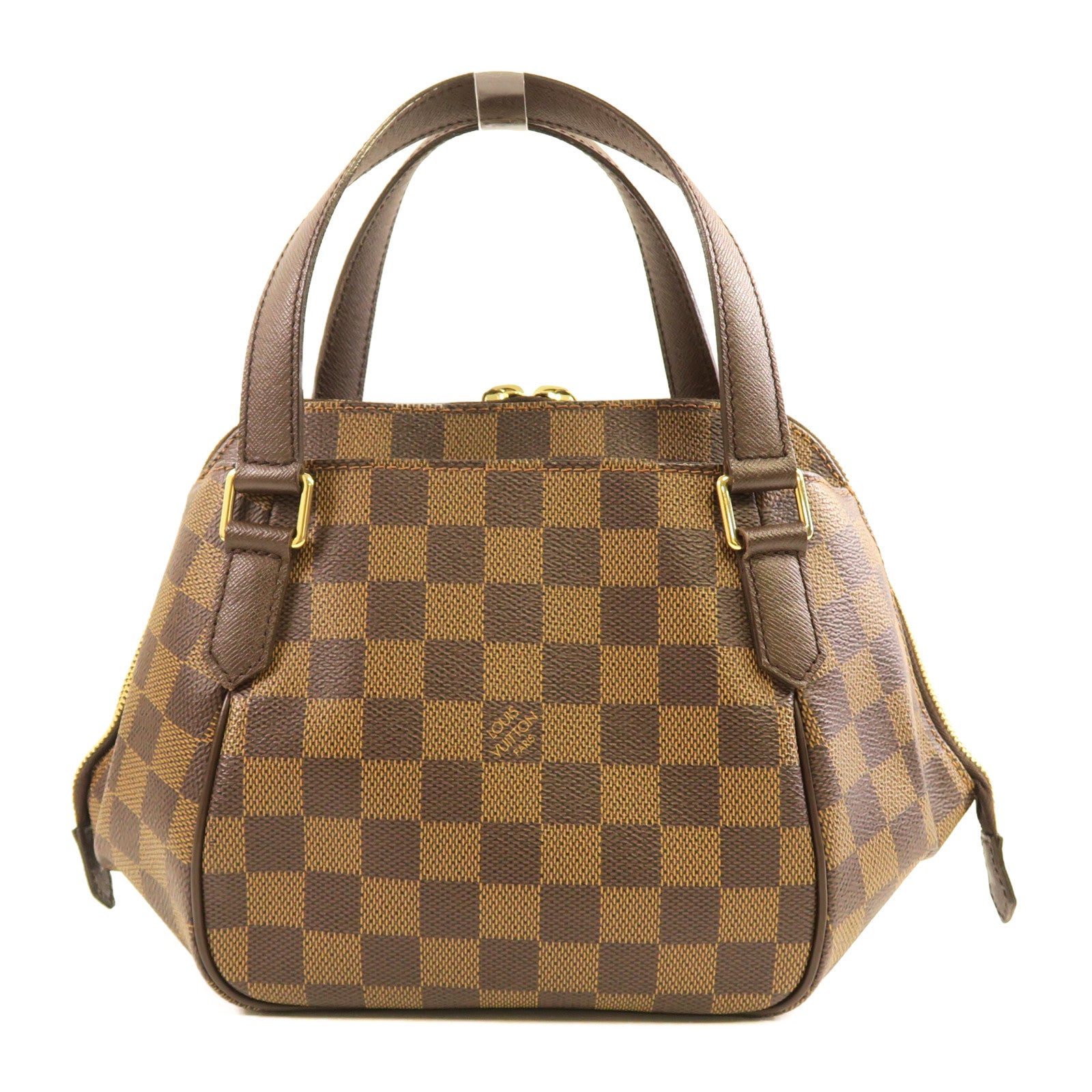 LOUIS VUITTON Damier Ebene Belem PM金扣手挽袋啡色
