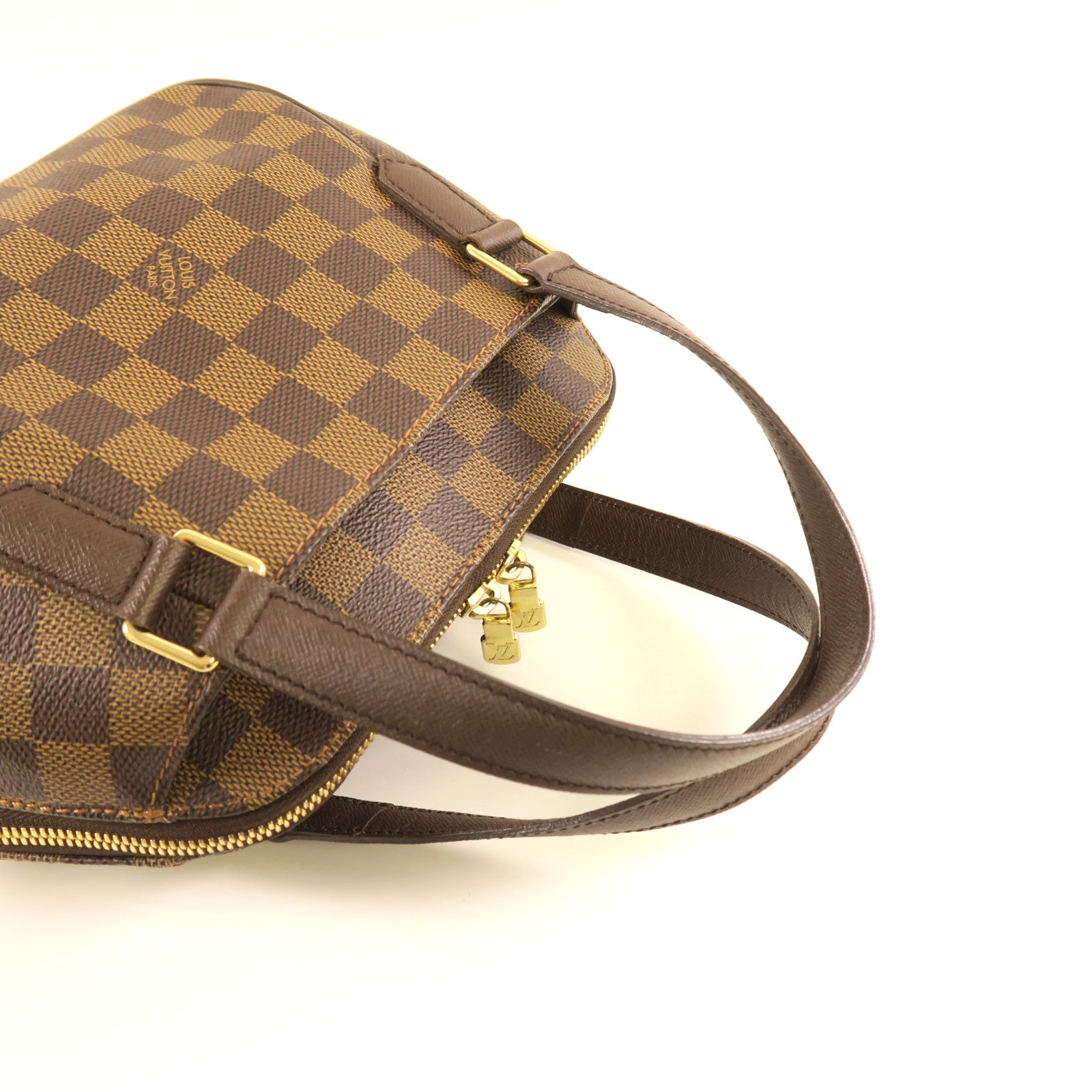 LOUIS VUITTON Damier Ebene Belem PM金扣手挽袋啡色