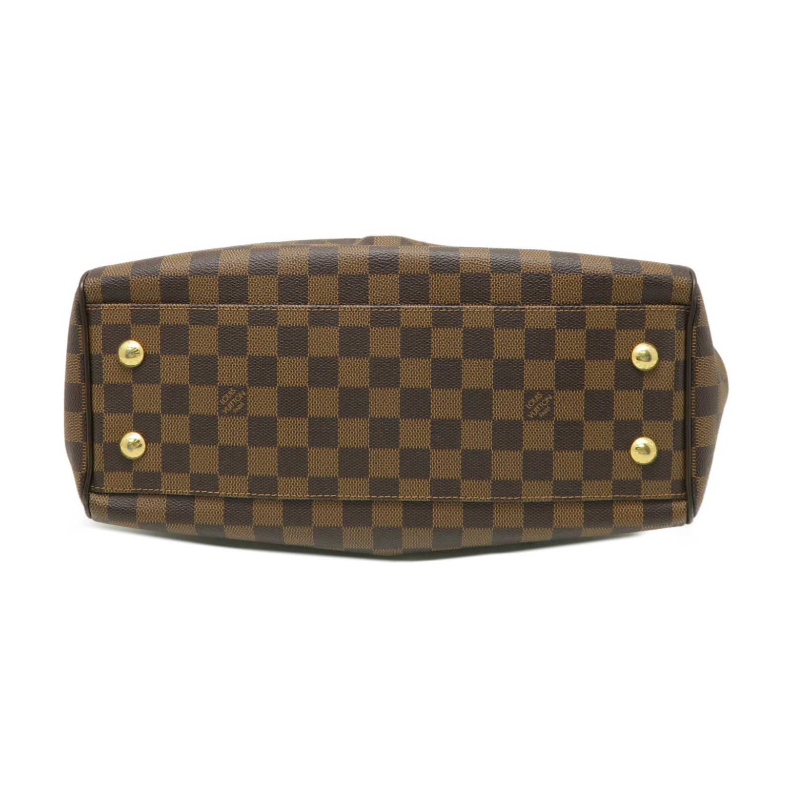 LOUIS VUITTON Damier Trevi PM金扣手挽肩背兩用袋啡色
