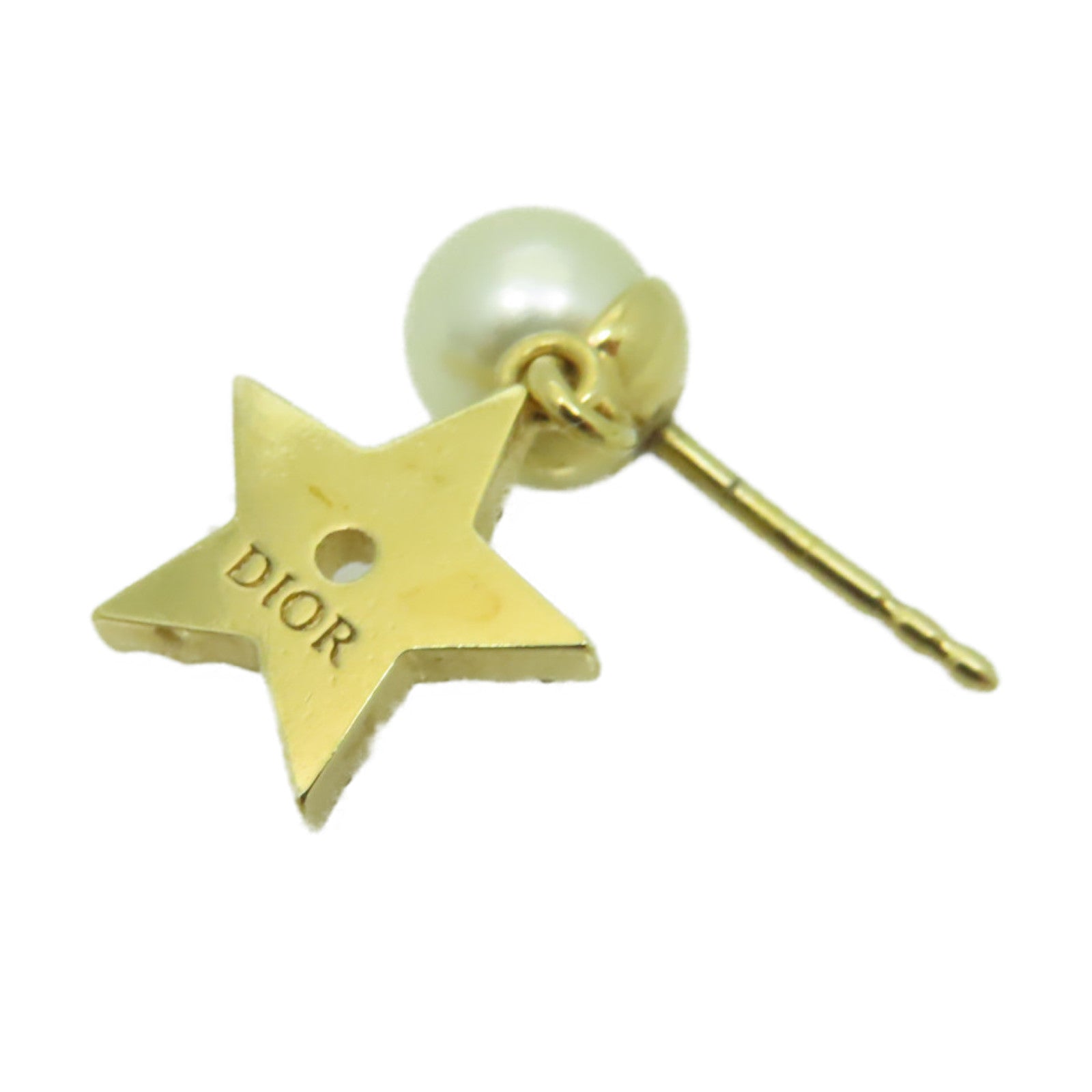 Dior PVC/金屬Earrings耳環白色/金色