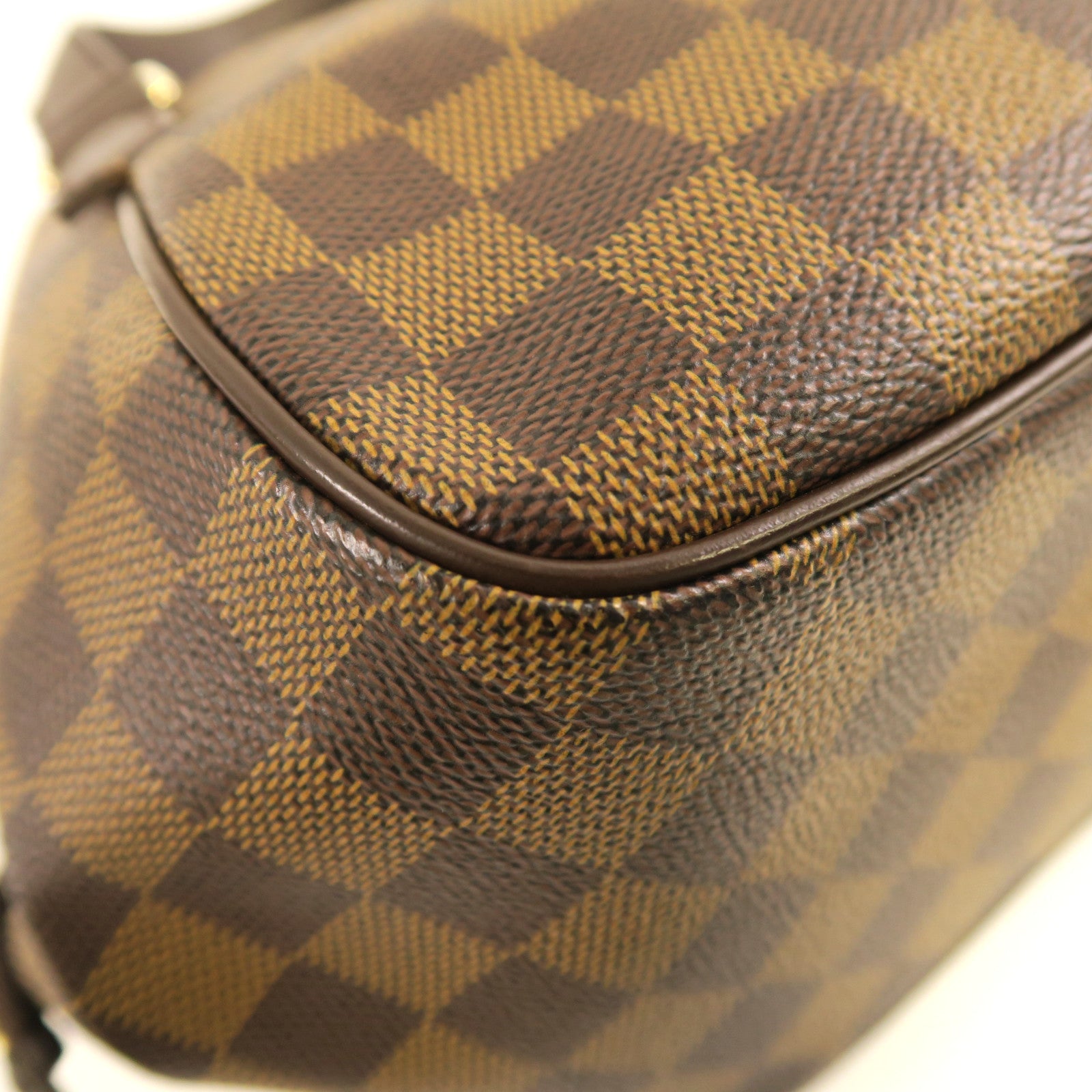 LOUIS VUITTON Damier Ebene Belem PM金扣手挽袋啡色