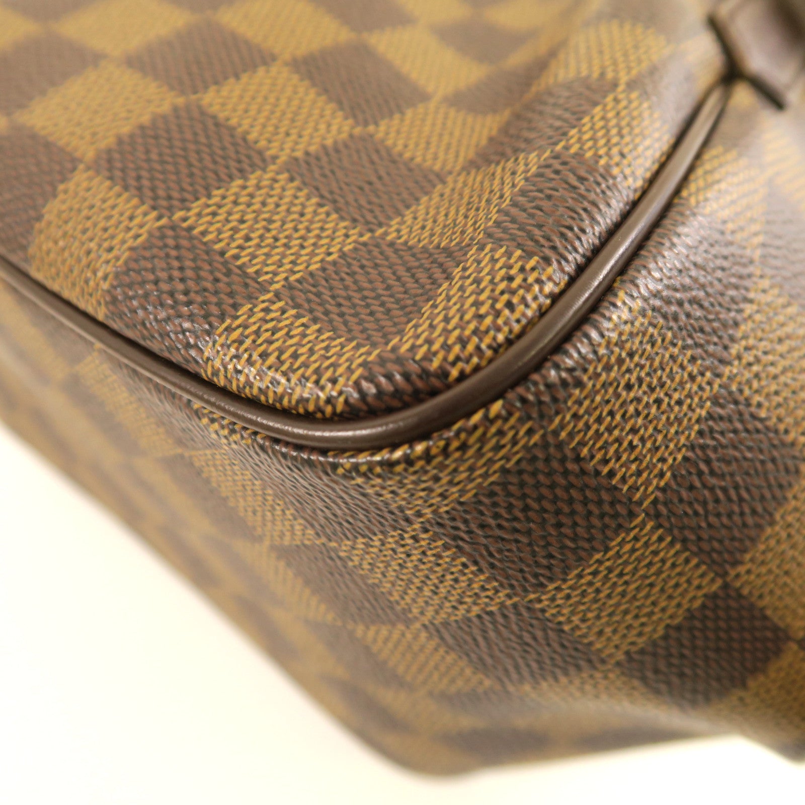 LOUIS VUITTON Damier Ebene Belem PM金扣手挽袋啡色