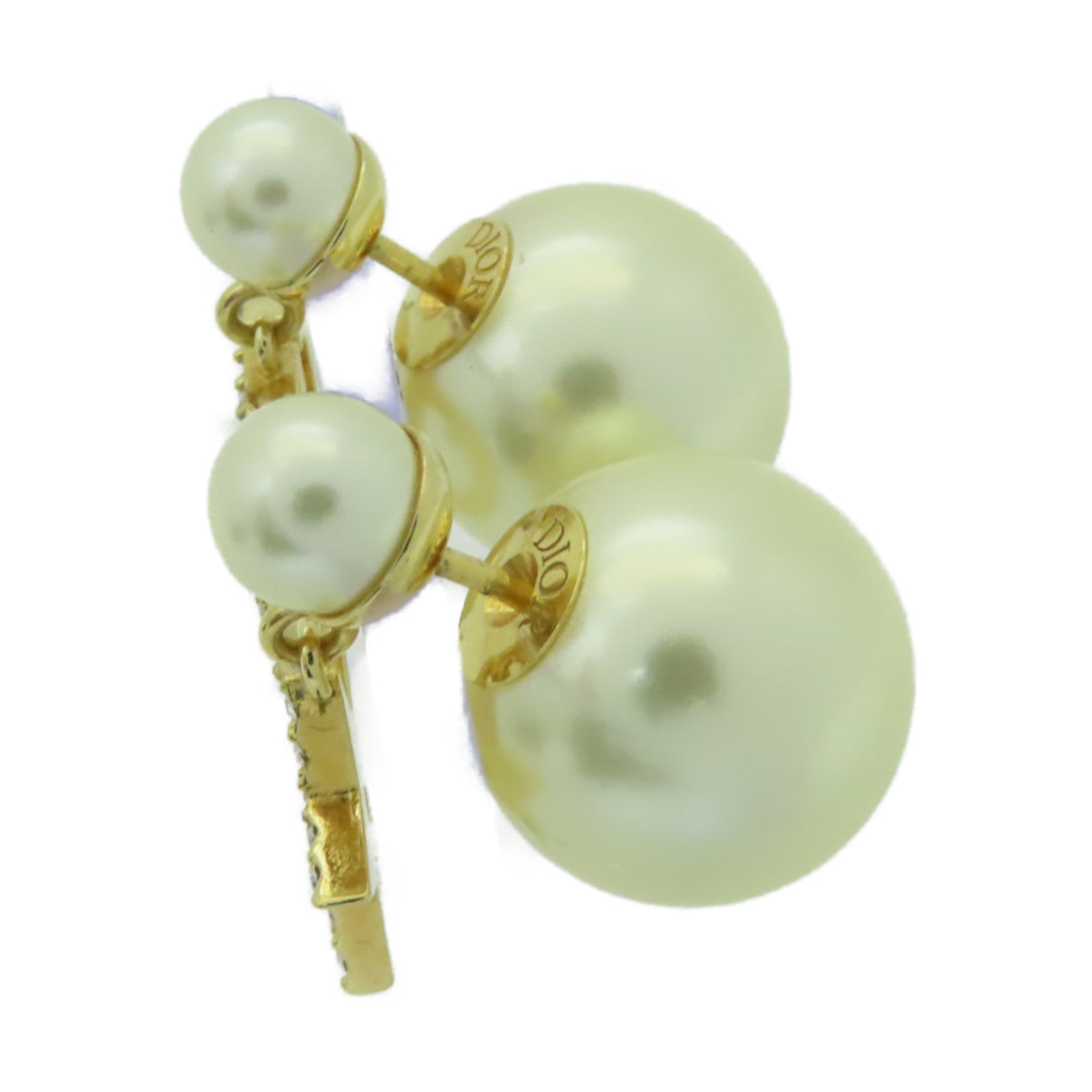 Dior PVC/金屬Earrings耳環白色/金色