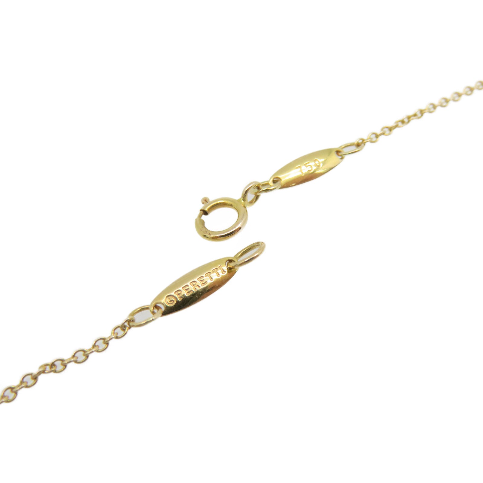 TIFFANY&amp;CO 18K Rose Gold/Diamond By the Yard Necklace