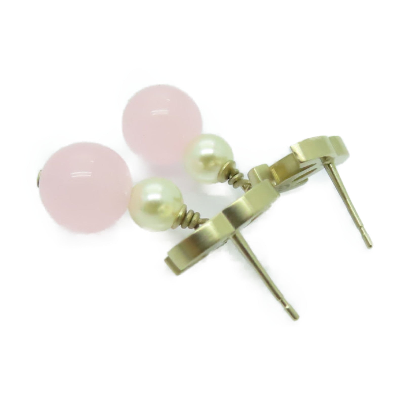 CHANEL PVC/金屬Earrings耳環白色/金色/粉紅色