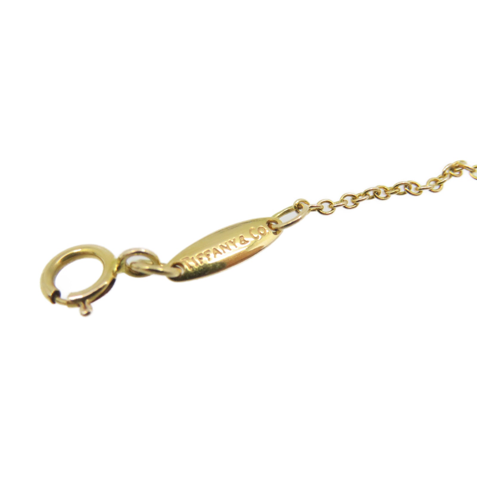 TIFFANY&amp;CO 18K Rose Gold/Diamond By the Yard Necklace