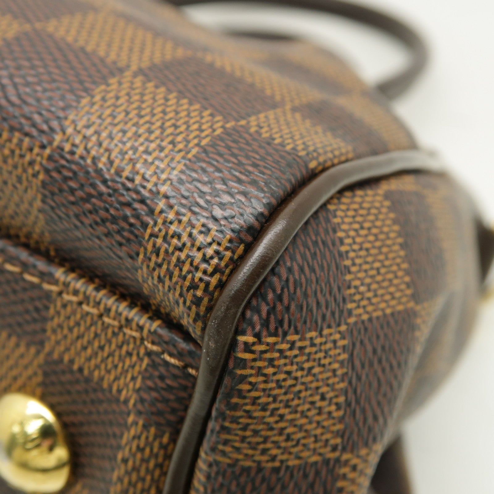 LOUIS VUITTON Damier Trevi PM金扣手挽肩背兩用袋啡色