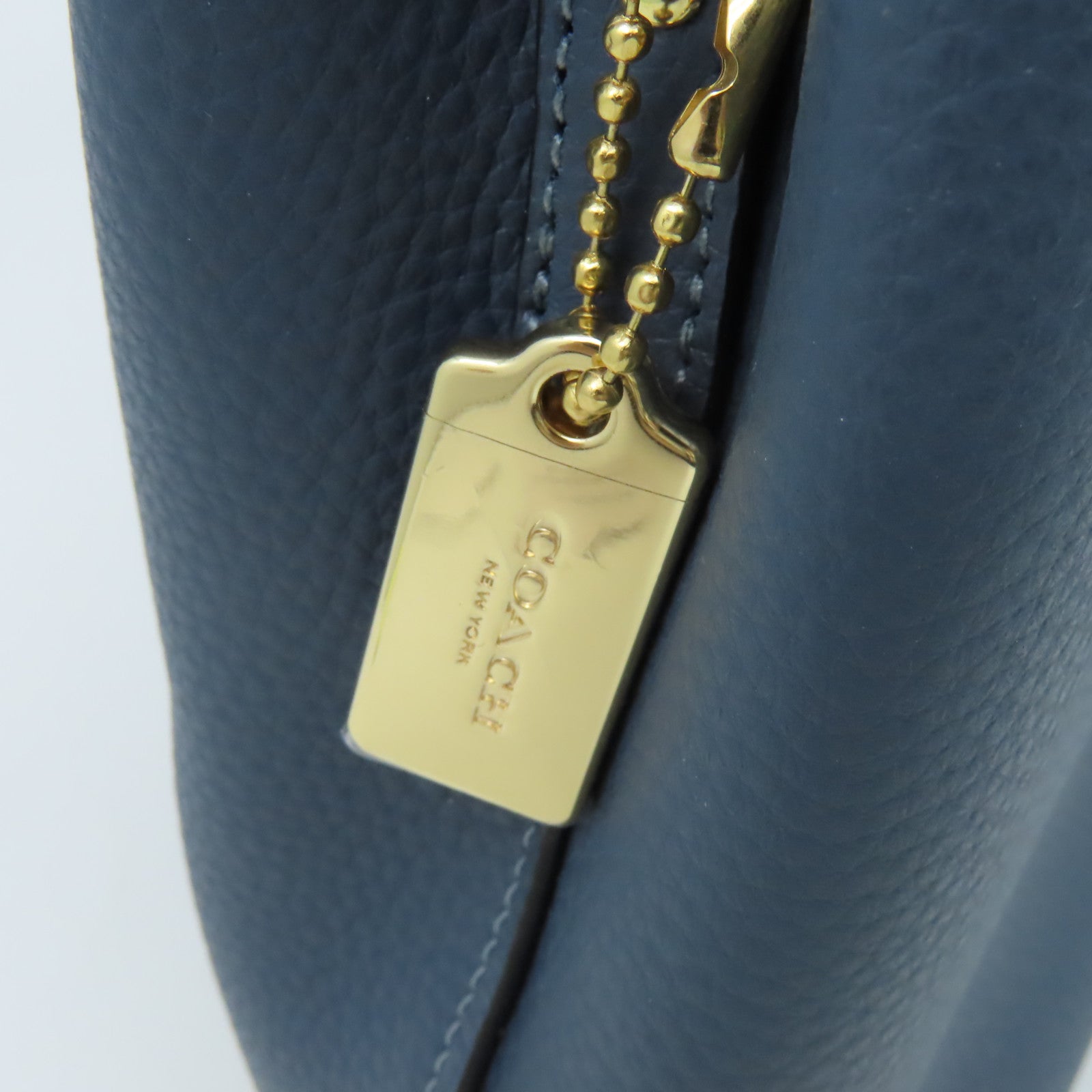 COACH 牛皮皮革Shoulder Bag肩背袋藍色