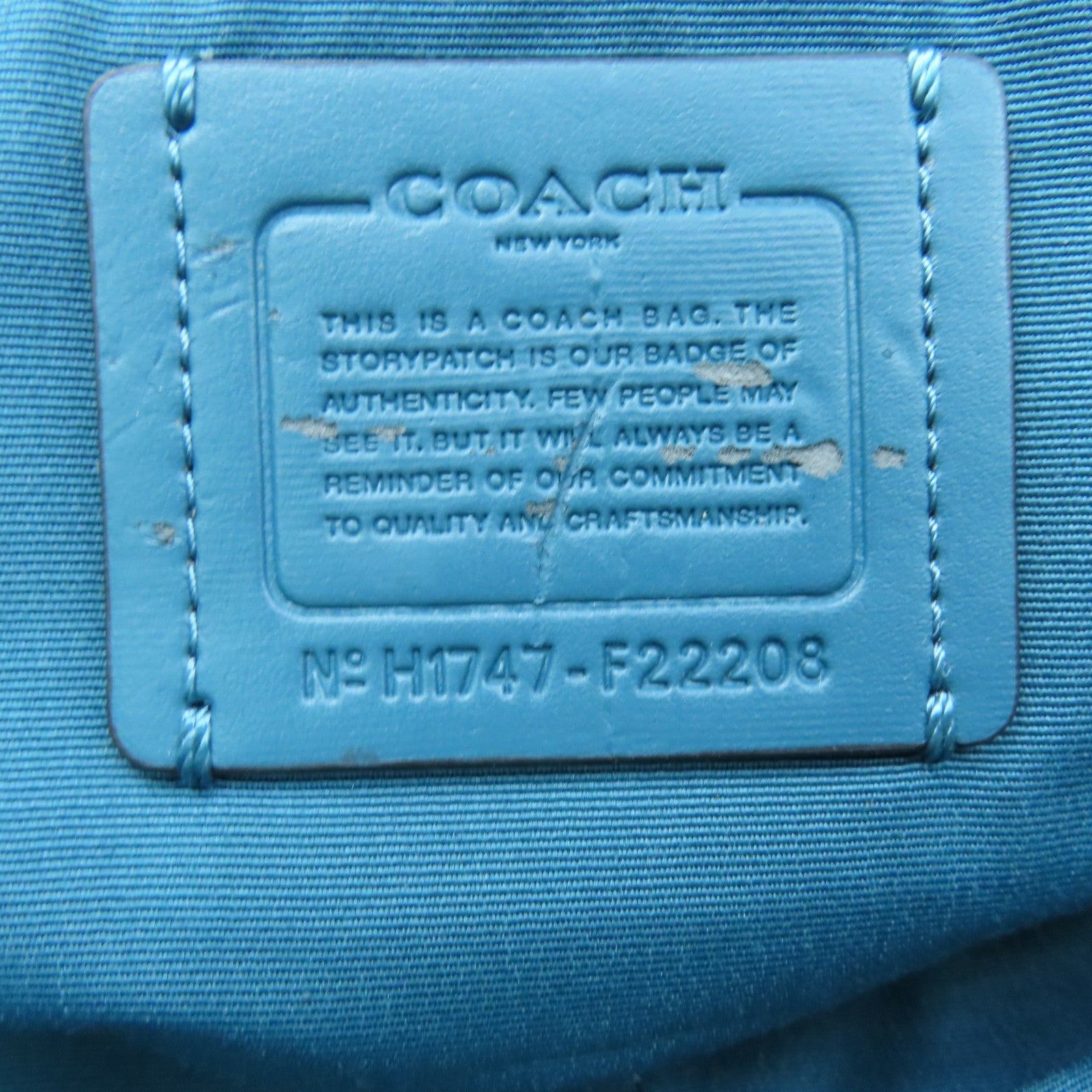 COACH 牛皮皮革Chain Shoulder Bag银扣链带肩背袋蓝色