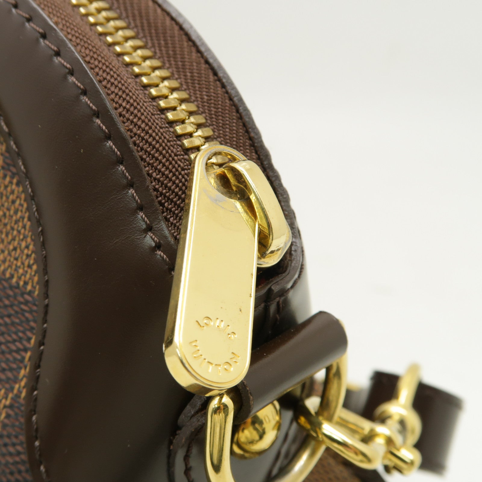 LOUIS VUITTON Damier Trevi PM金扣手挽肩背兩用袋啡色