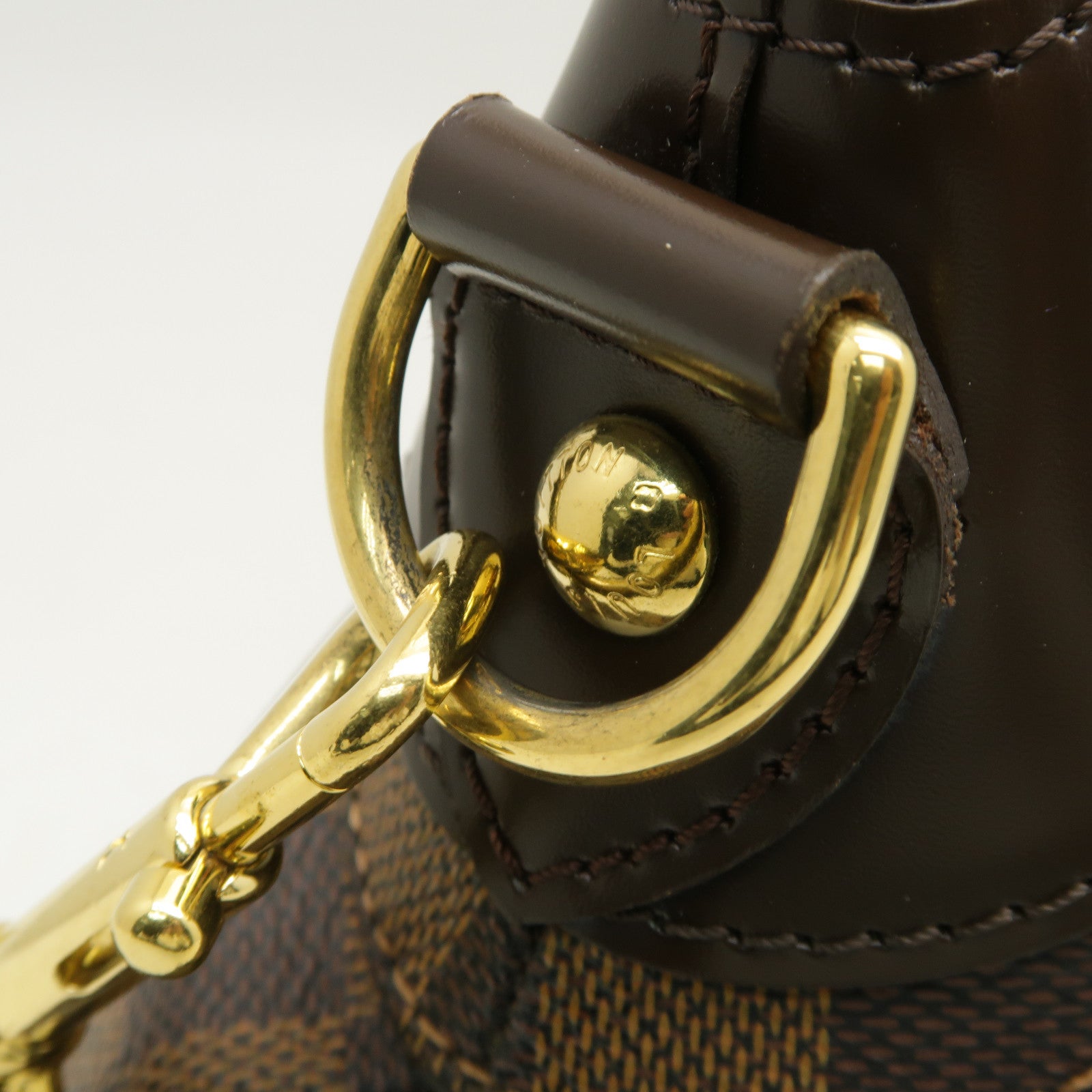 LOUIS VUITTON Damier Trevi PM金扣手挽肩背兩用袋啡色