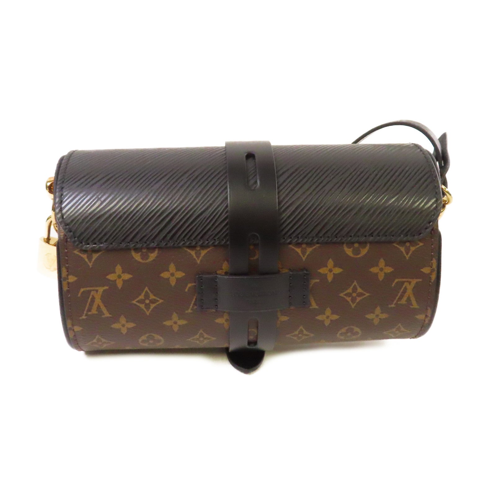 LOUIS VUITTON Monogram/Epi Glasses Case Shoulder Bag金扣鏈帶肩背袋啡色/啡色