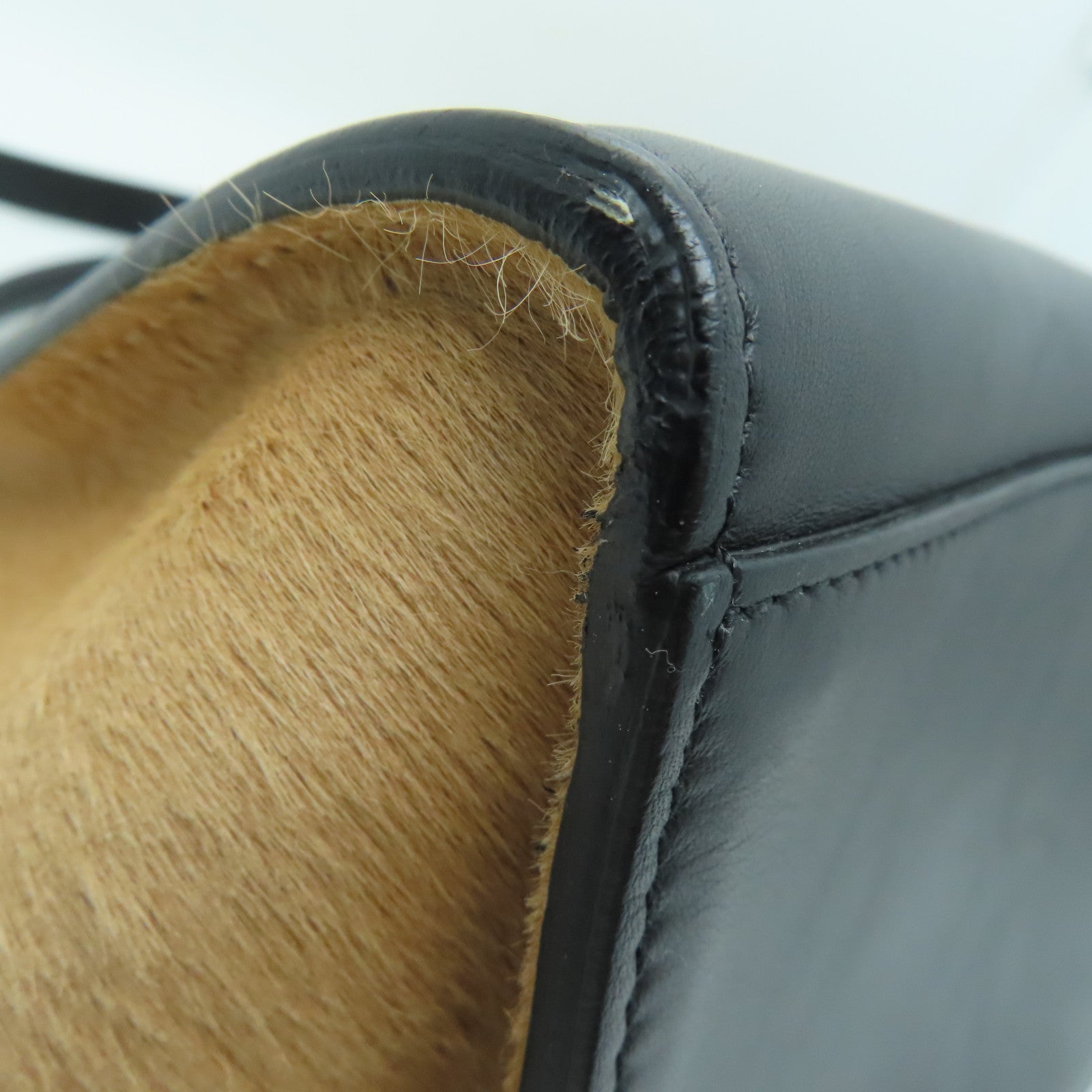 CELINE 【激减优惠】马毛Trapeze金扣手挽肩背两用袋米色黑色啡色