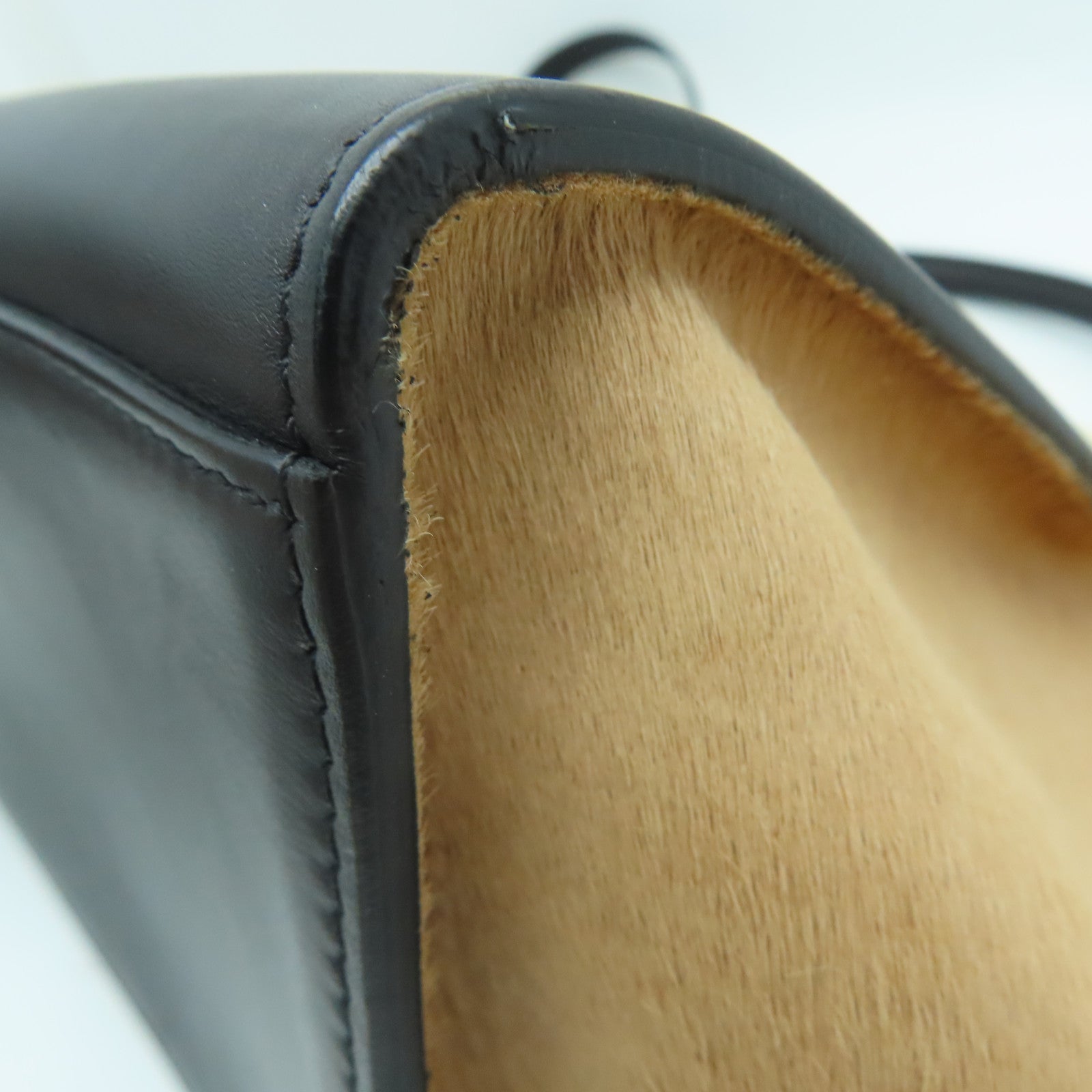 CELINE 【激减优惠】马毛Trapeze金扣手挽肩背两用袋米色黑色啡色