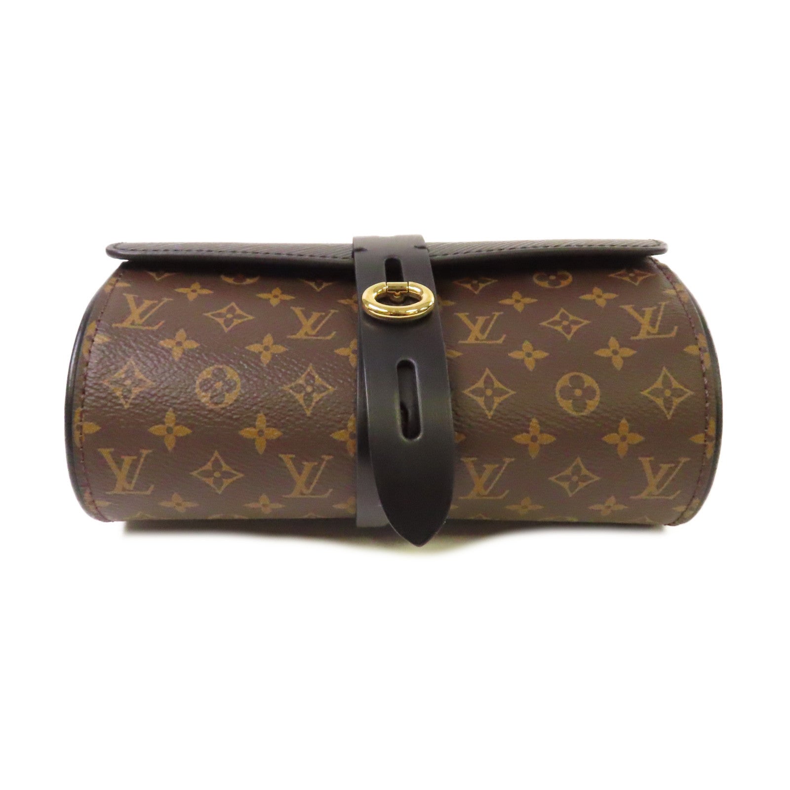 LOUIS VUITTON Monogram/Epi Glasses Case Shoulder Bag金扣鏈帶肩背袋啡色/啡色