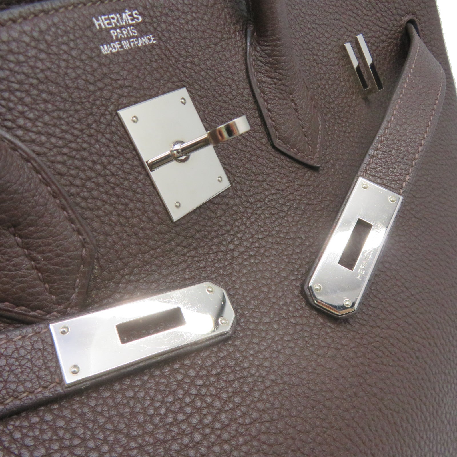 HERMES 【激減優惠】Togo皮革Birkin 35 Hand Bag手挽袋啡色