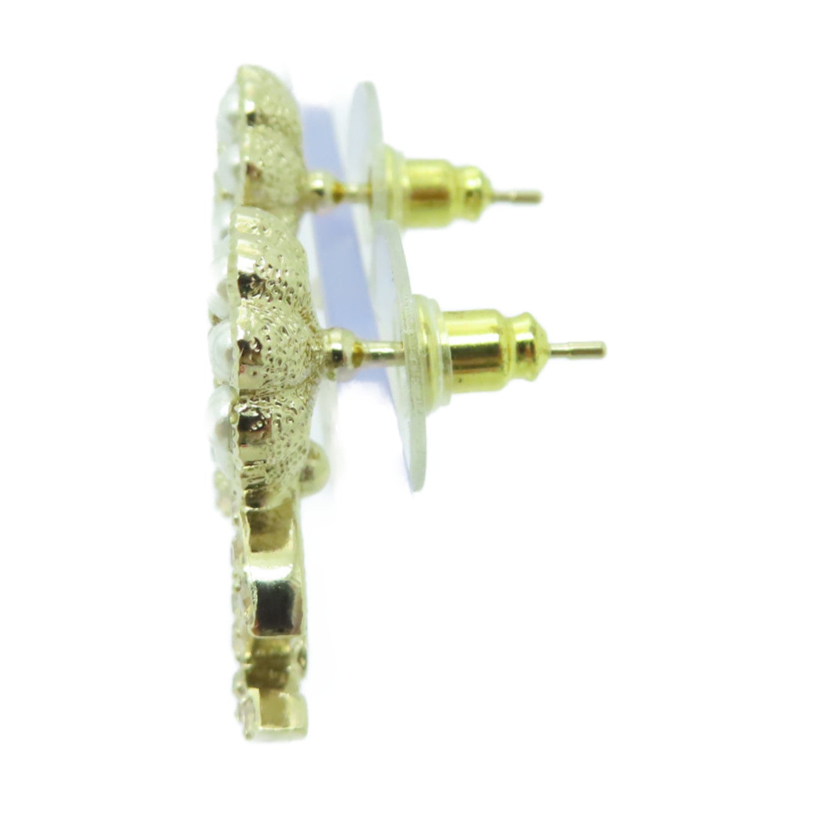 CHANEL PVC/金屬Earrings耳環白色/金色