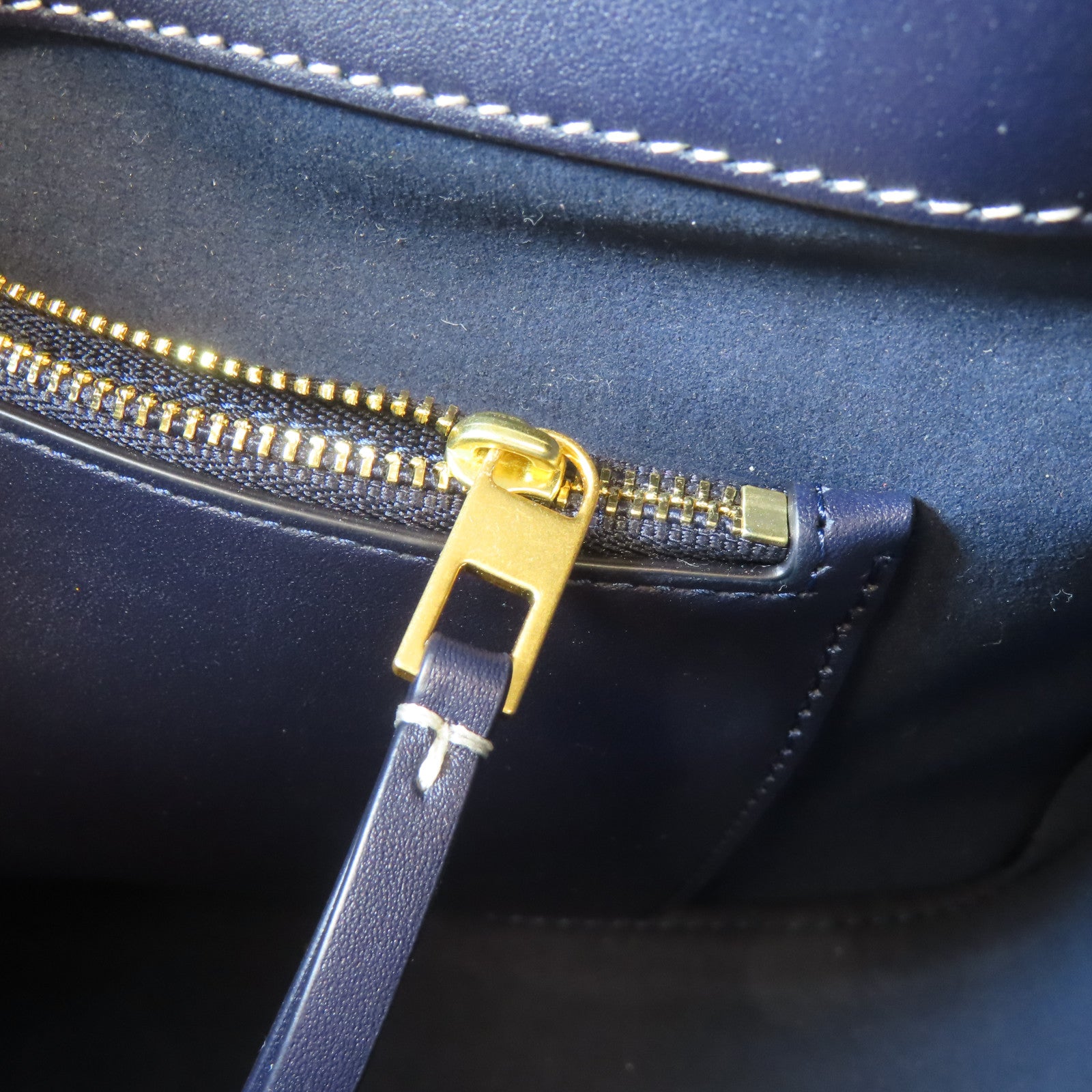 Tory Burch 帆布Shoulder Bag金扣手挽肩背兩用袋深藍色