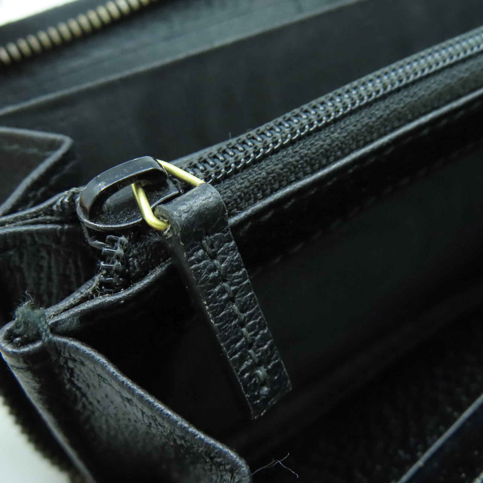 GUCCI 牛皮皮革Long Wallet金扣長錢包黑色