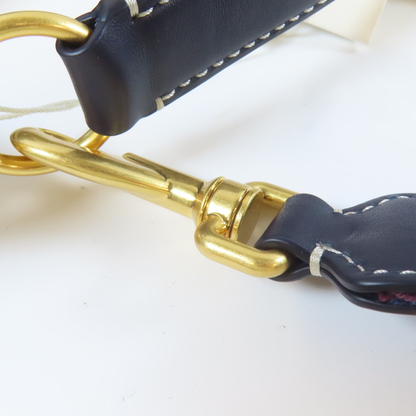 Tory Burch 帆布Shoulder Bag金扣手挽肩背兩用袋深藍色