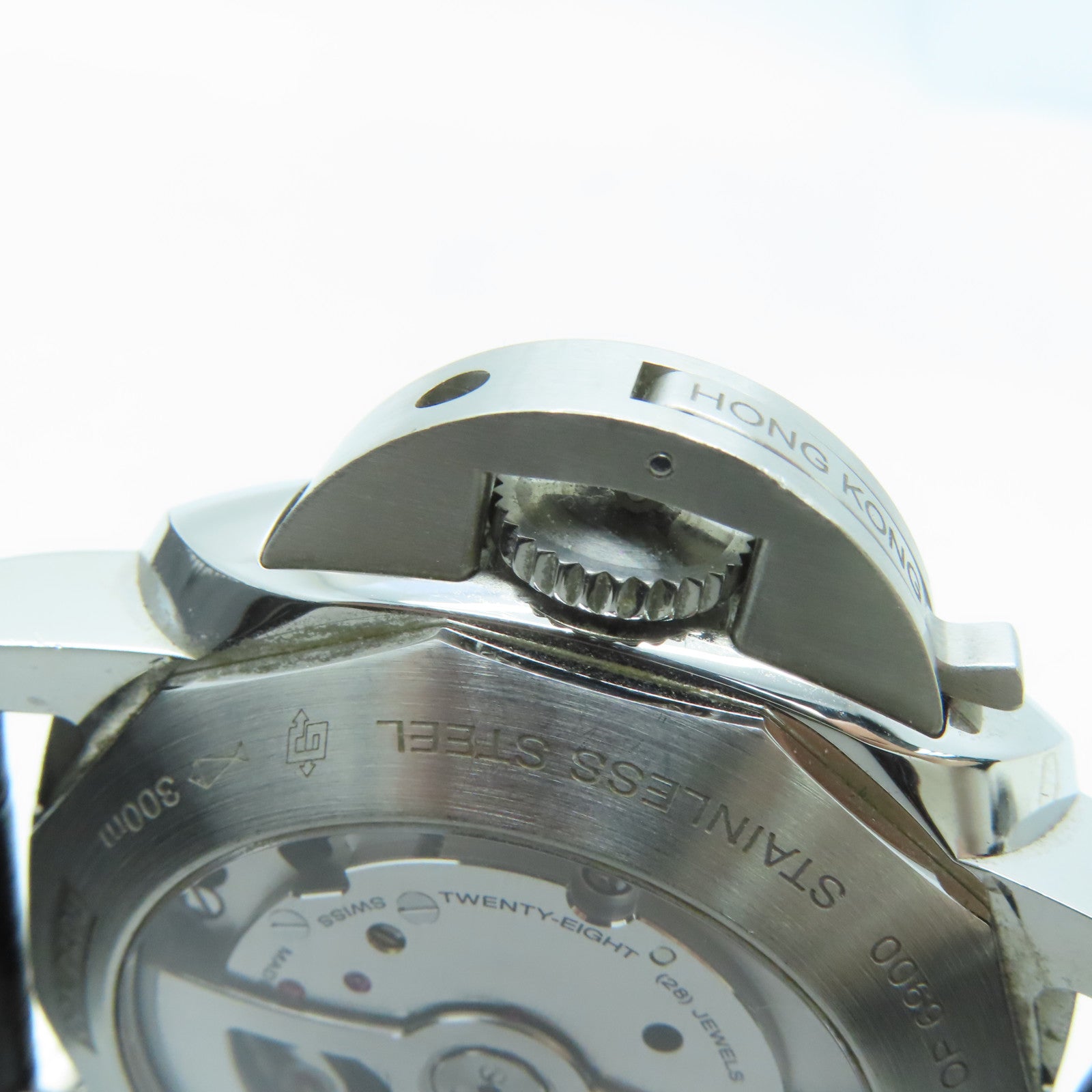 PANERAI Luminor鳄鱼皮革带/不锈钢手表自动机芯啡色