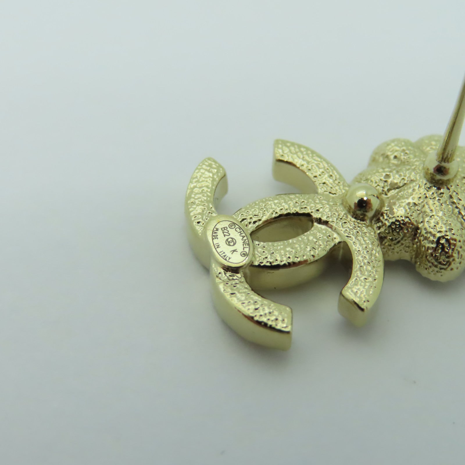 CHANEL PVC/金屬Earrings耳環白色/金色