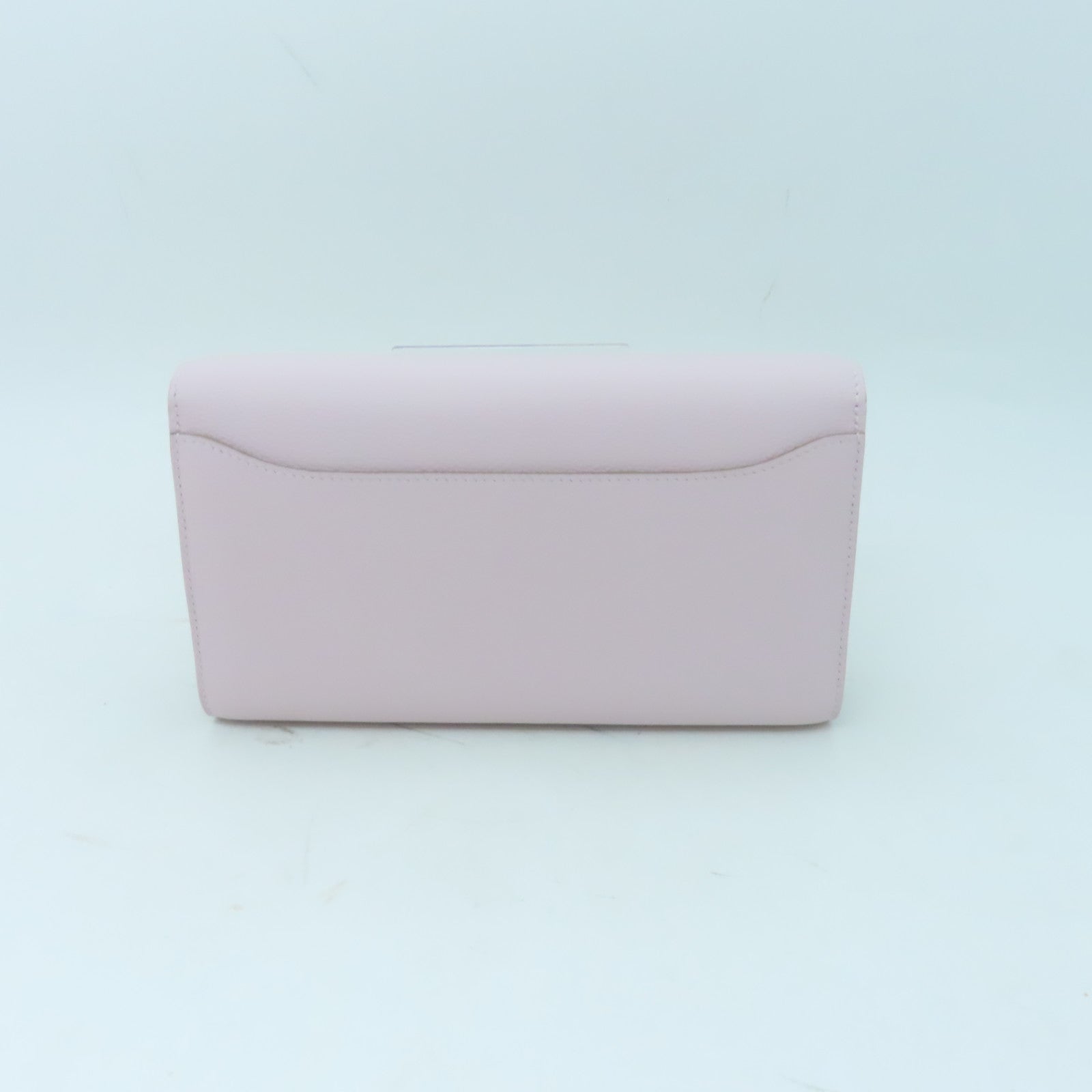 HERMES 【激減優惠】Chevre皮革Constance To Go銀扣肩背袋Mauve Pale紫色