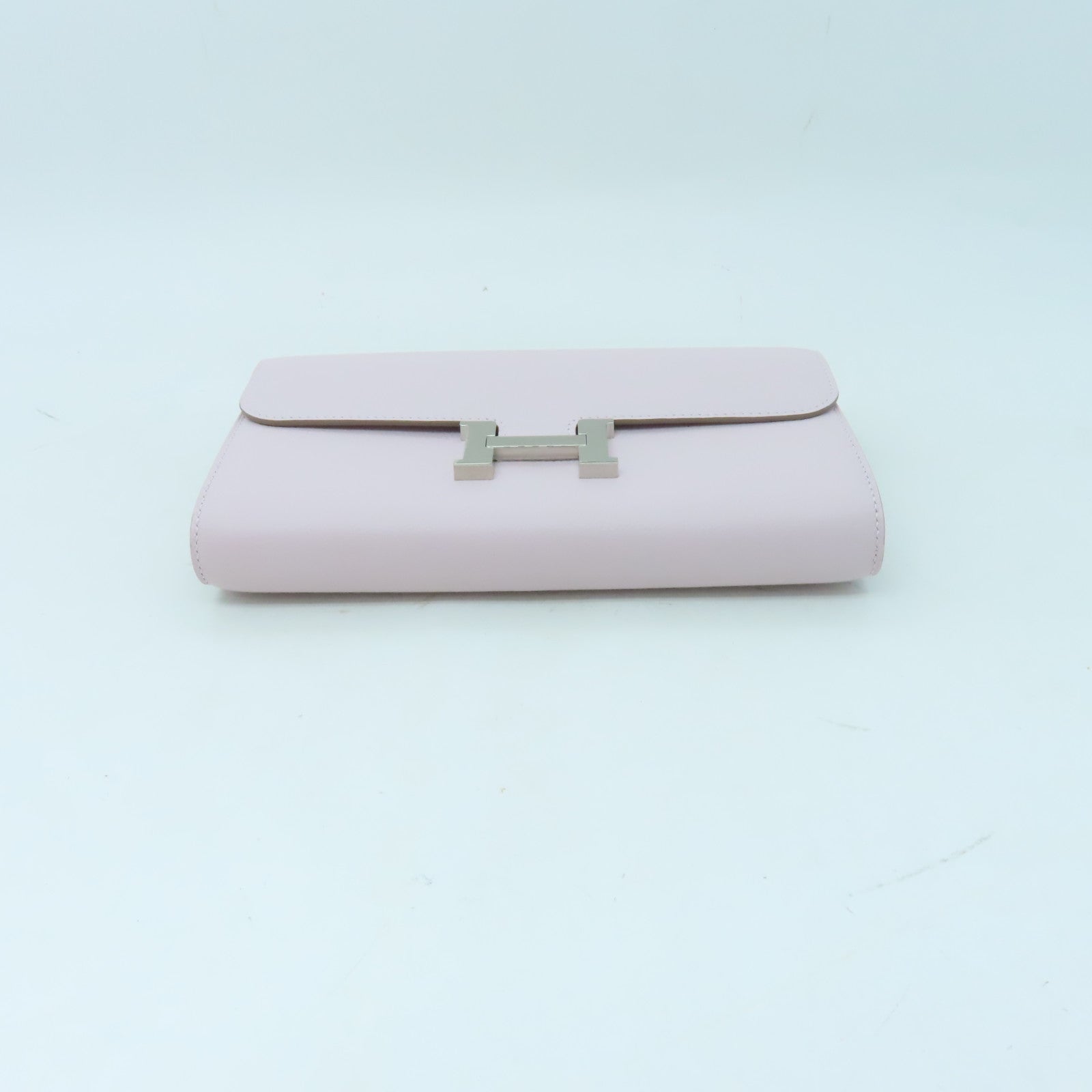 HERMES 【激減優惠】Chevre皮革Constance To Go銀扣肩背袋Mauve Pale紫色