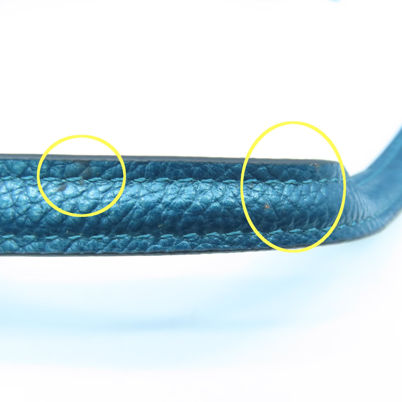 COACH 牛皮皮革Chain Shoulder Bag银扣链带肩背袋蓝色