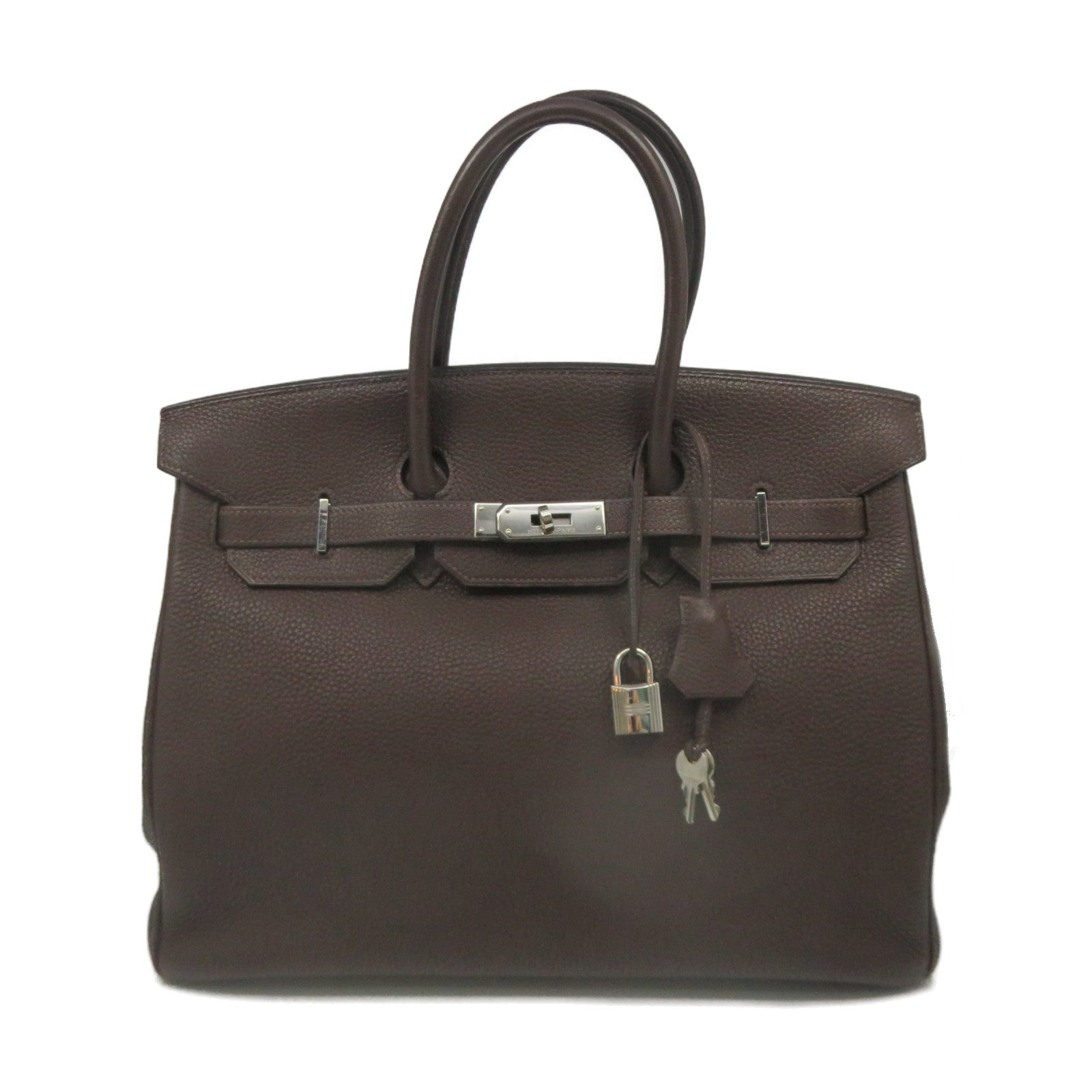 HERMES 【激減優惠】Togo皮革Birkin 35 Hand Bag手挽袋啡色