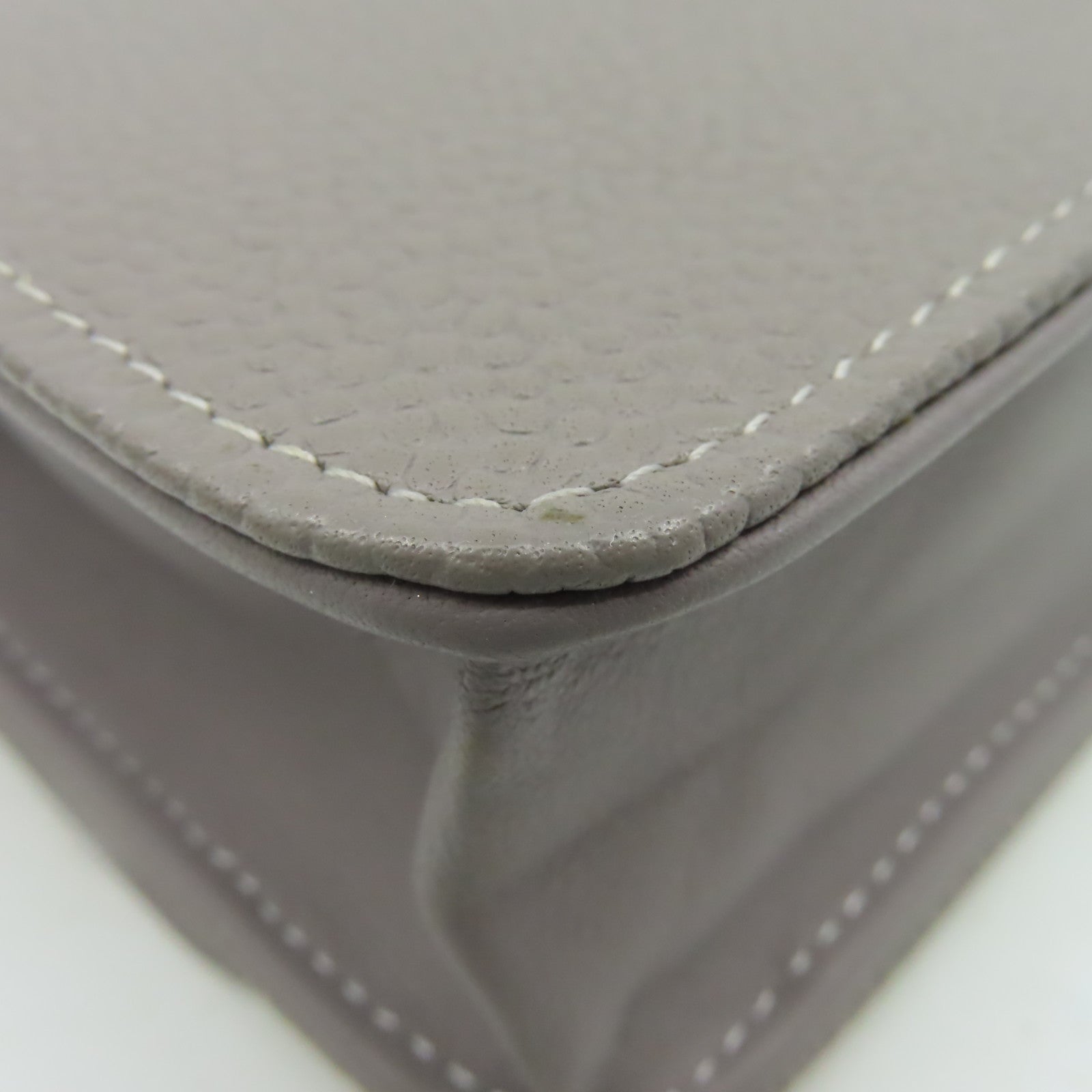 CHANEL Caviar皮革WOC Wallet On Chain Shoulder Bag銀扣鏈帶錢包肩背袋灰色