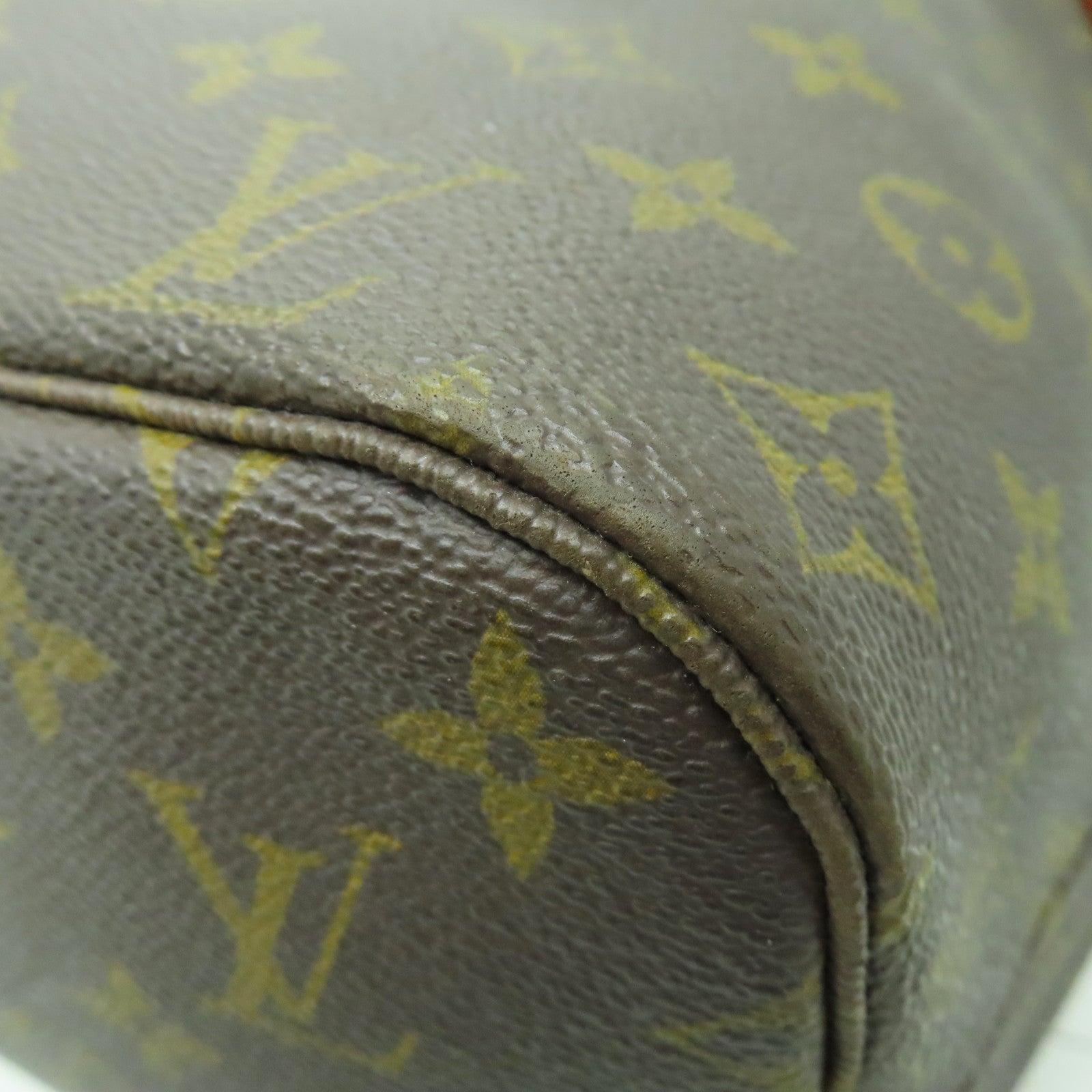 LOUIS VUITTON Monogram Neverfull MM金扣手挽袋啡色