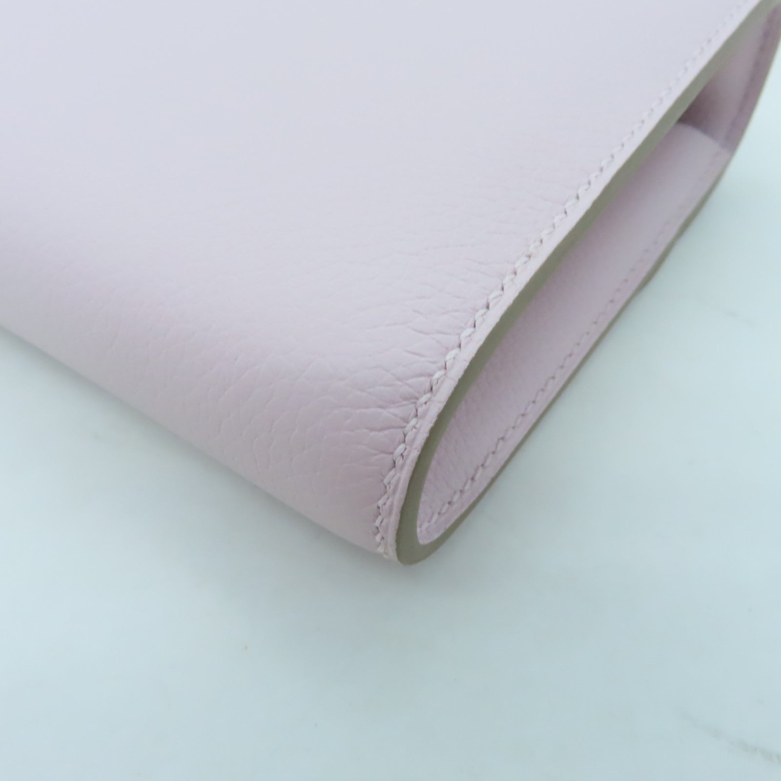 HERMES 【激減優惠】Chevre皮革Constance To Go銀扣肩背袋Mauve Pale紫色