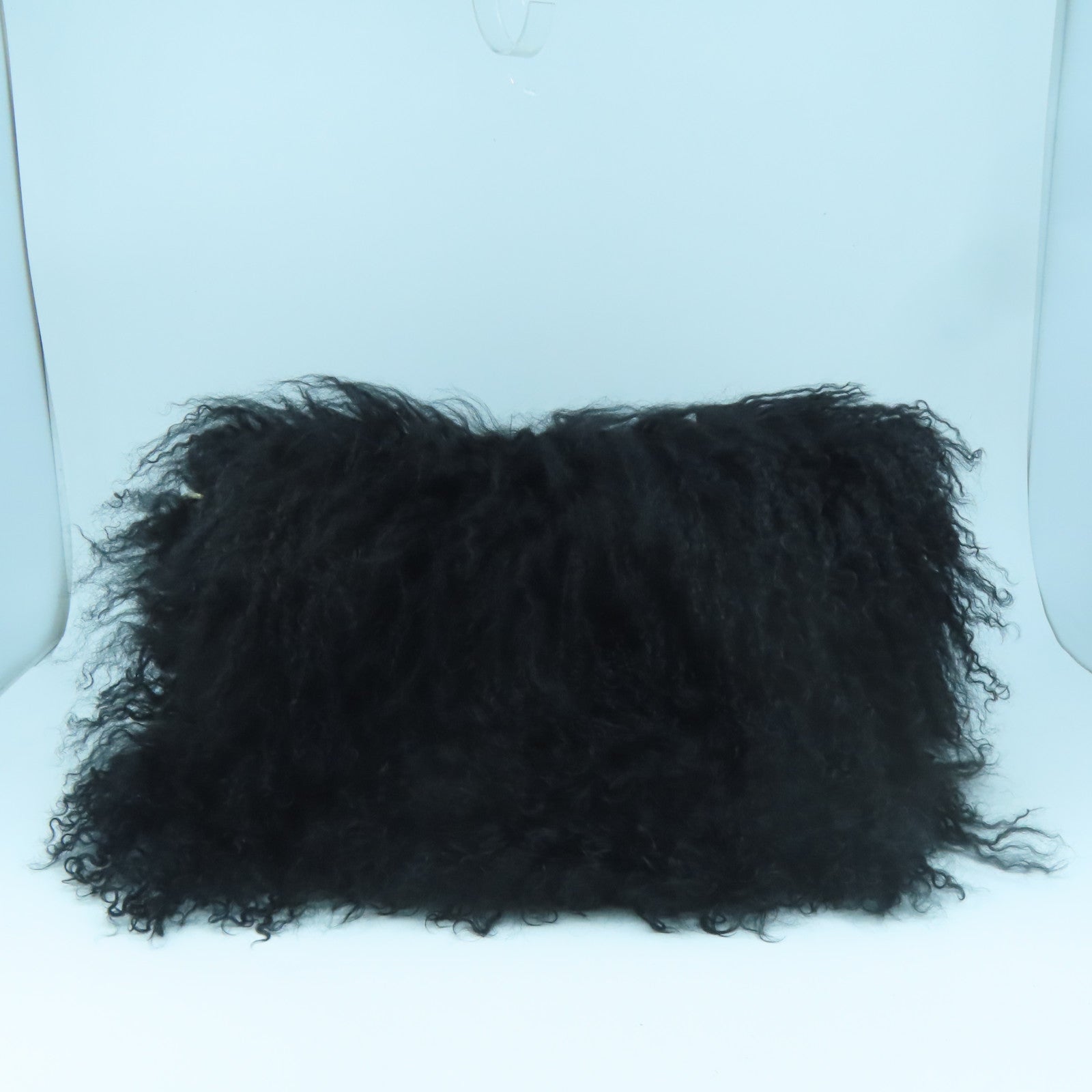 CHANEL furry Shoulder Bag gold buckle shoulder bag black