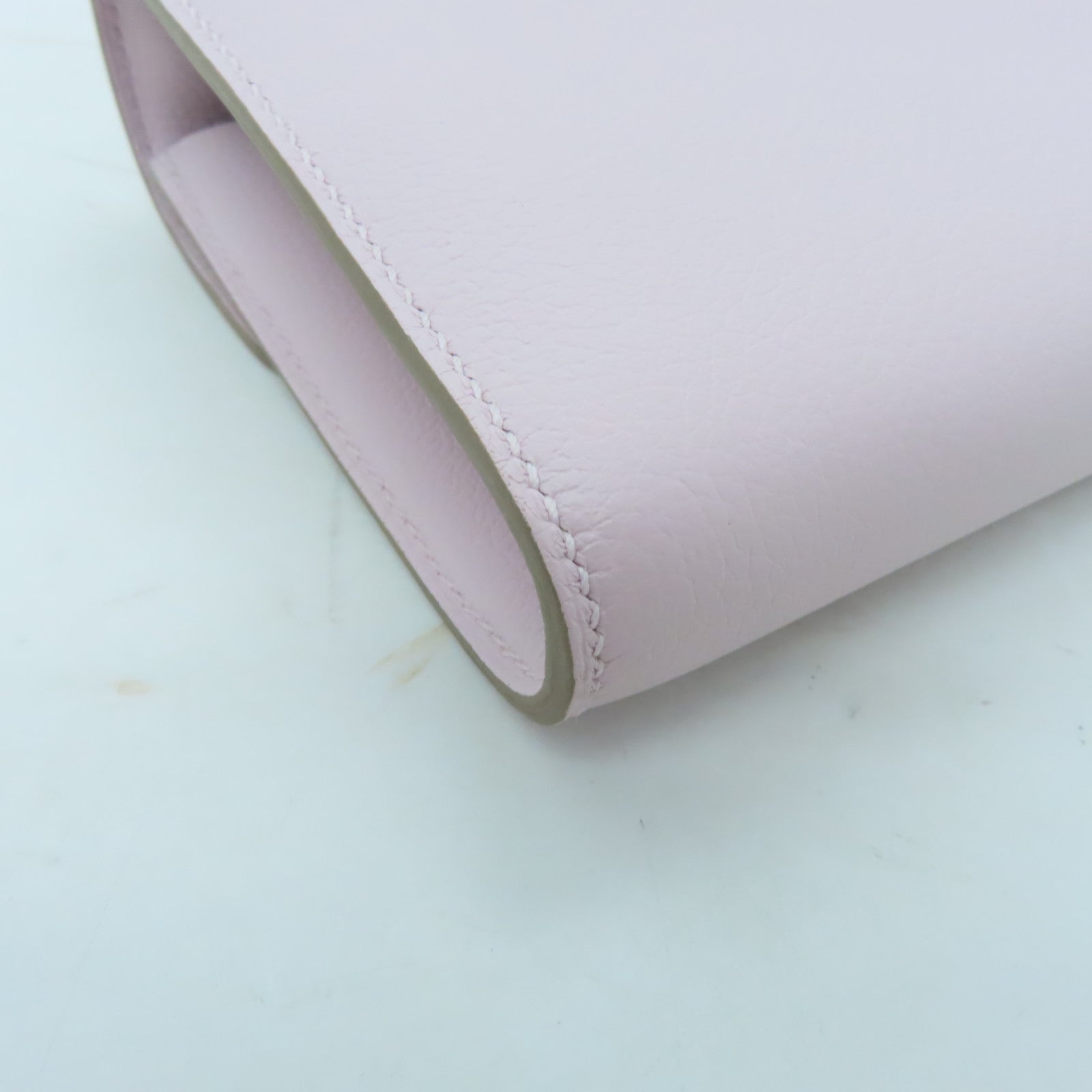 HERMES 【激減優惠】Chevre皮革Constance To Go銀扣肩背袋Mauve Pale紫色