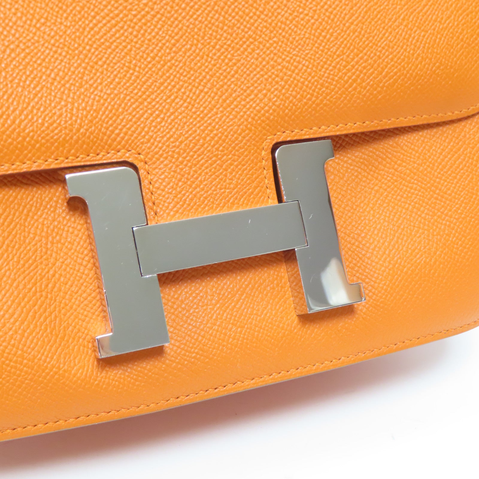 HERMES Veau Epsom皮革Constance 24銀扣肩背袋