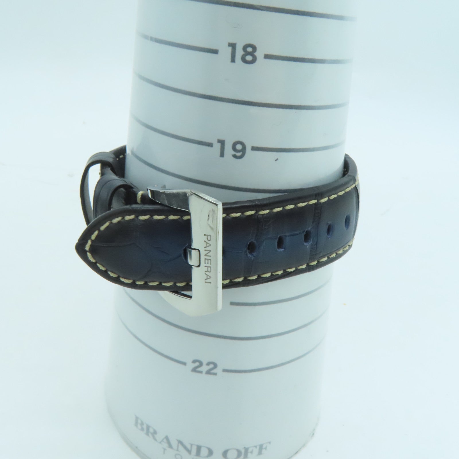 PANERAI Luminor鳄鱼皮革带/不锈钢手表自动机芯黑色