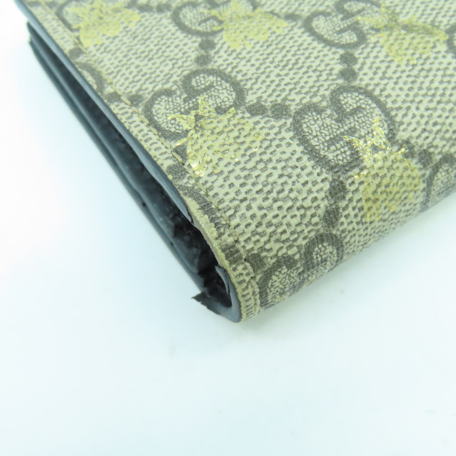 GUCCI 塗層帆布Wallet金扣錢包啡色